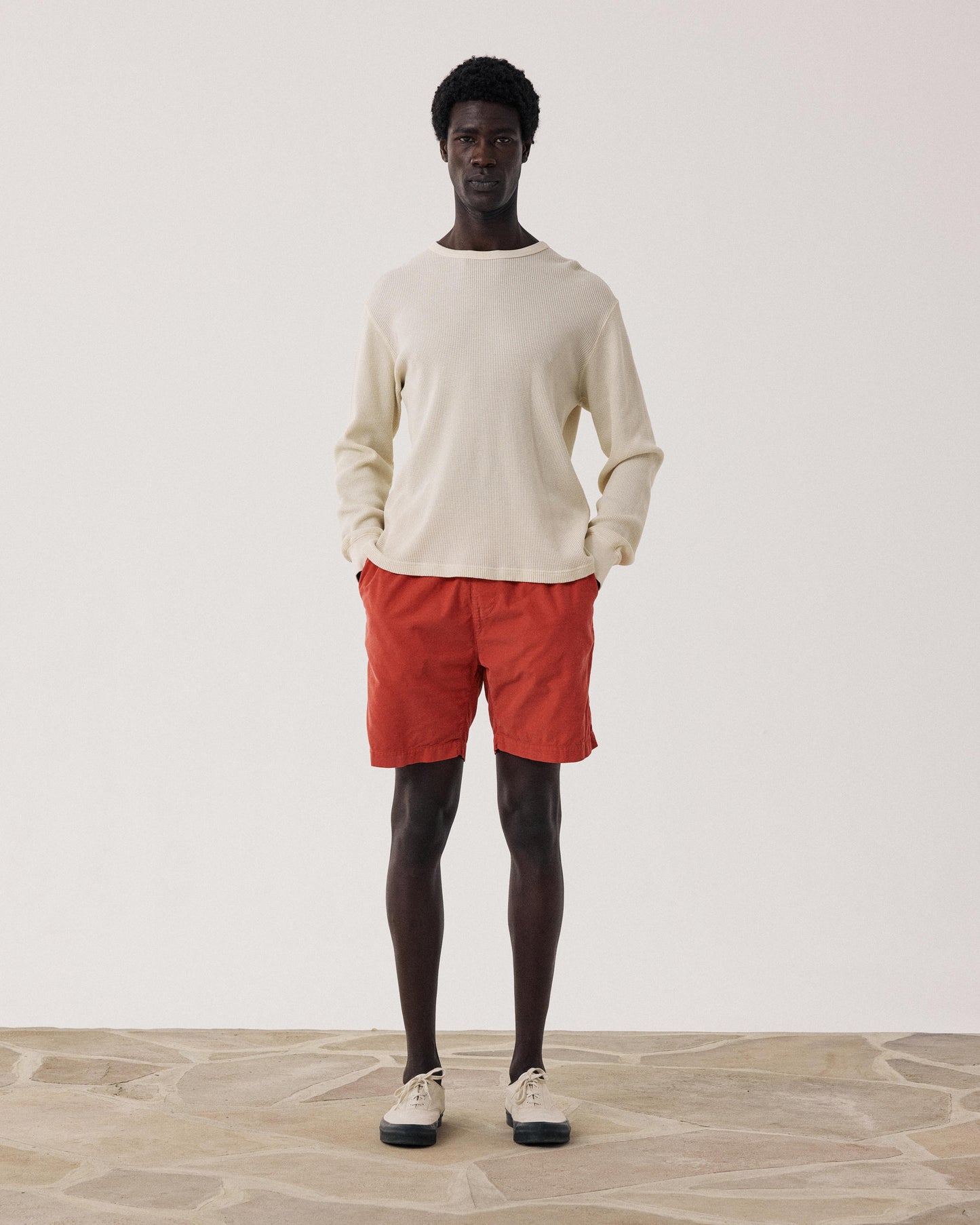 Men's Red Corduroy Shorts Jog BF57109-83