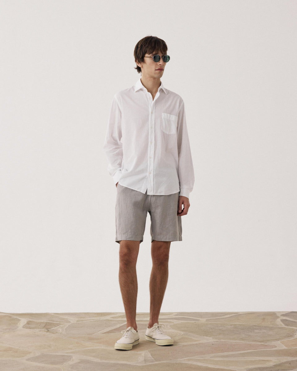 Short Homme en Lin Vert Sauge Joggy - Image alternative