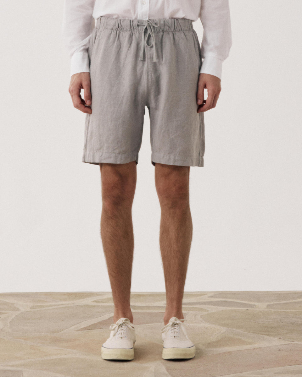 Short Homme en Lin Vert Sauge Joggy - Image 3