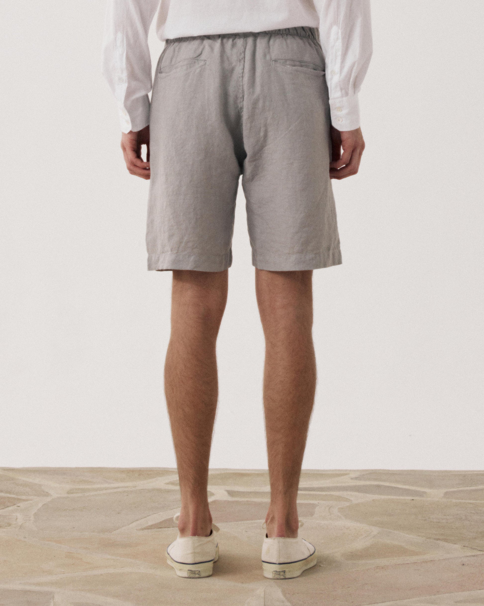 Short Homme en Lin Vert Sauge Joggy