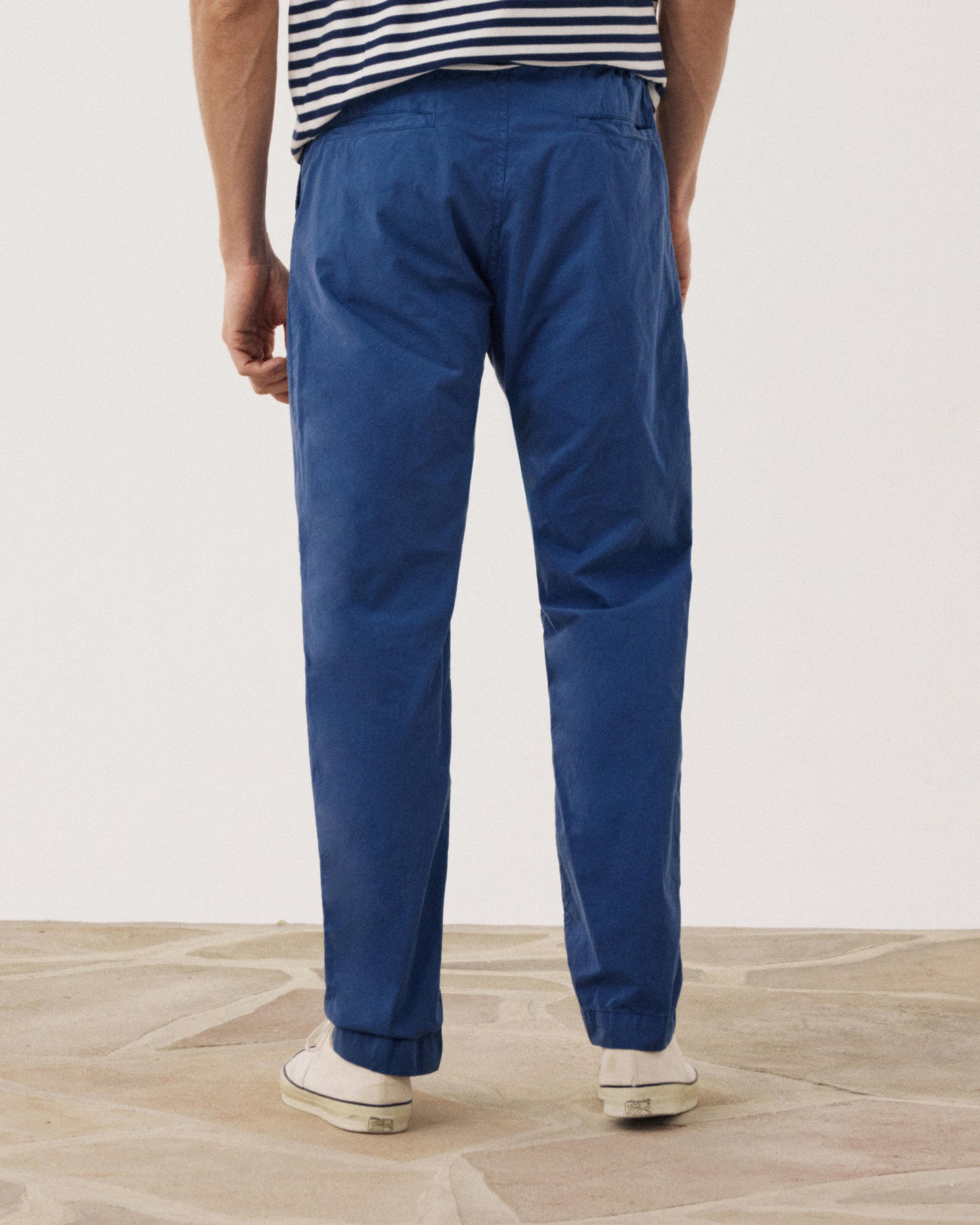 Pantalon Homme en Cotton Léger Bleu Indigo Joggy BF59103-60
