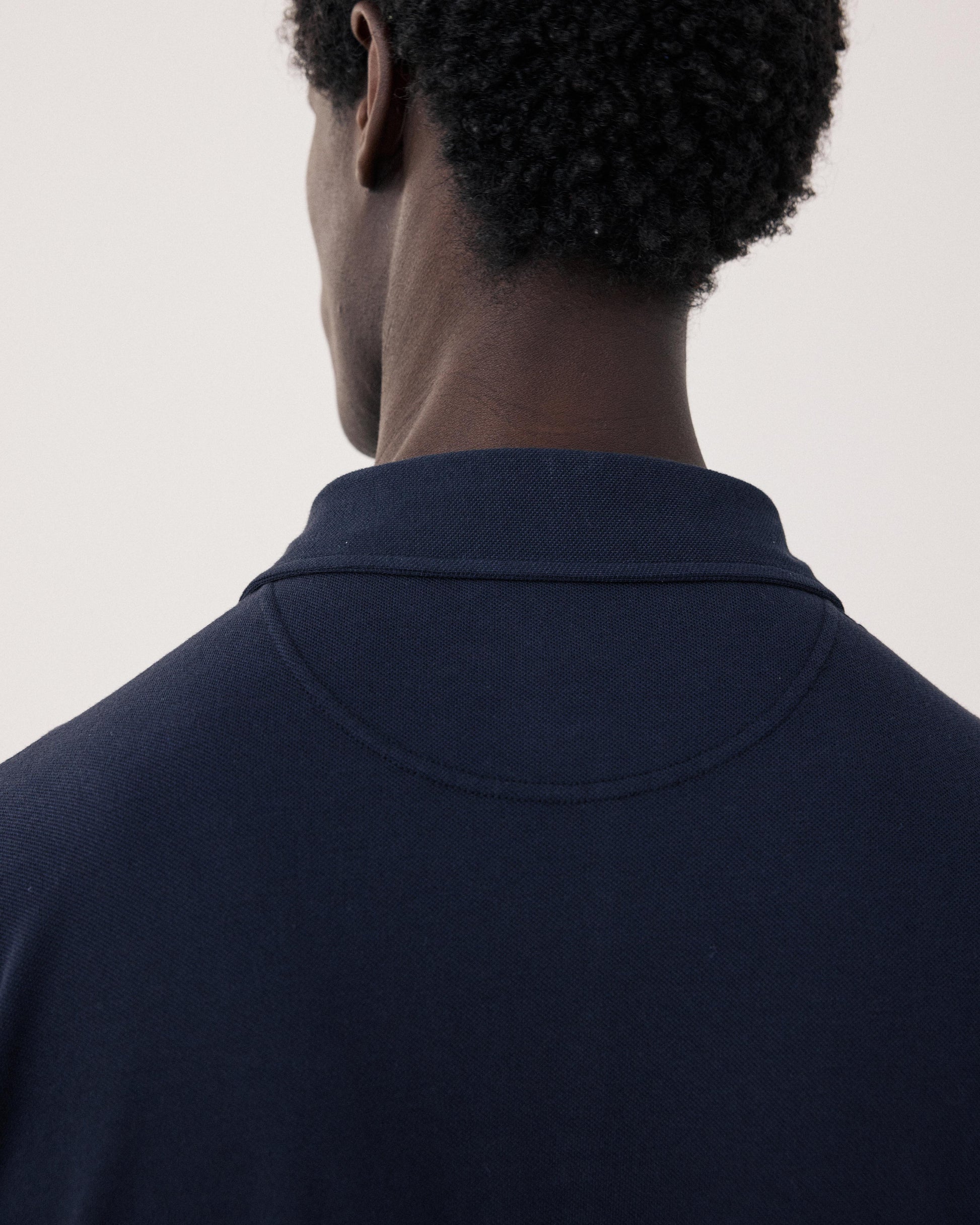 Polo Homme en Coton Piqué Bleu Nuit BF63300-03