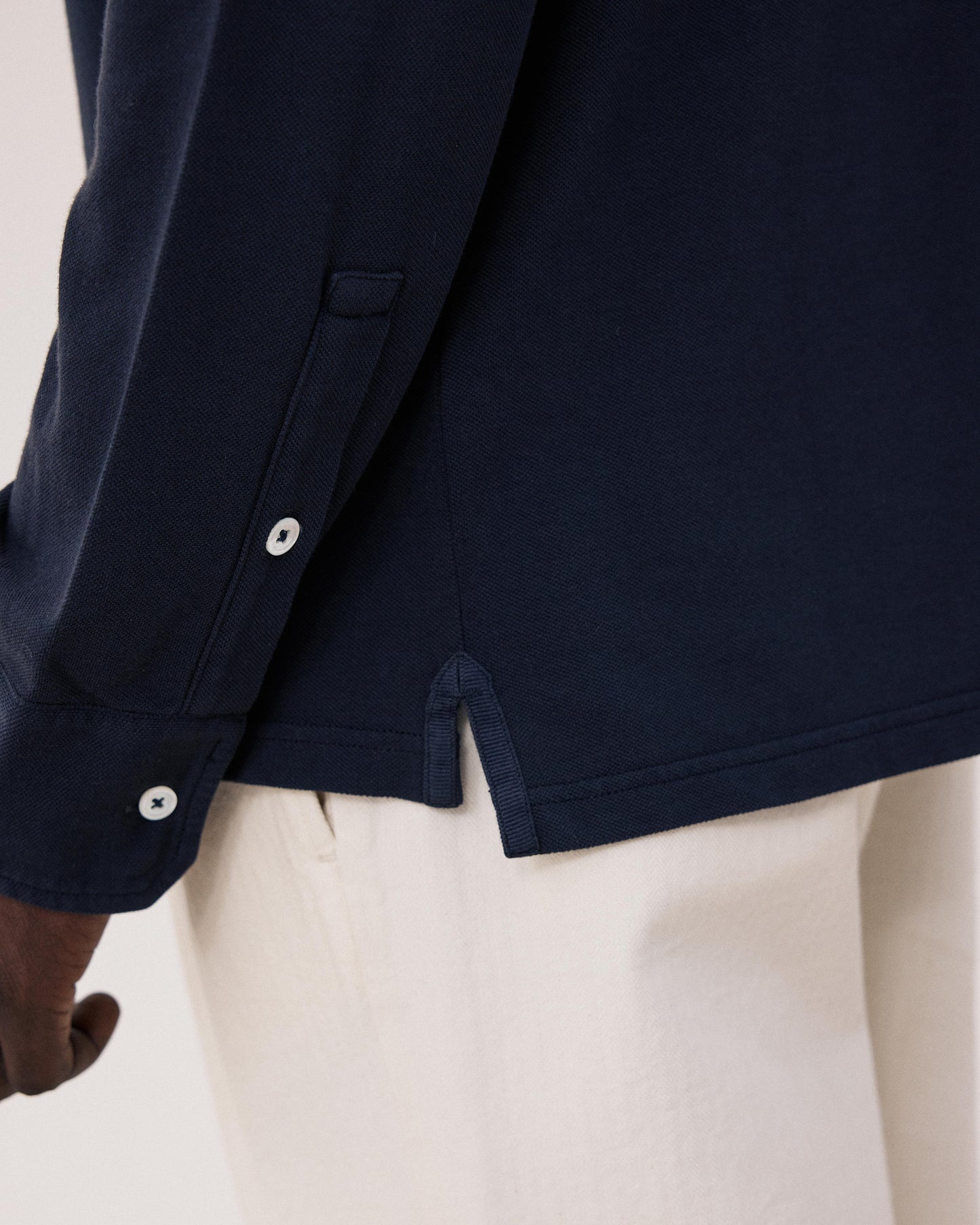 Polo Homme en Coton Piqué Bleu Nuit BF63300-03
