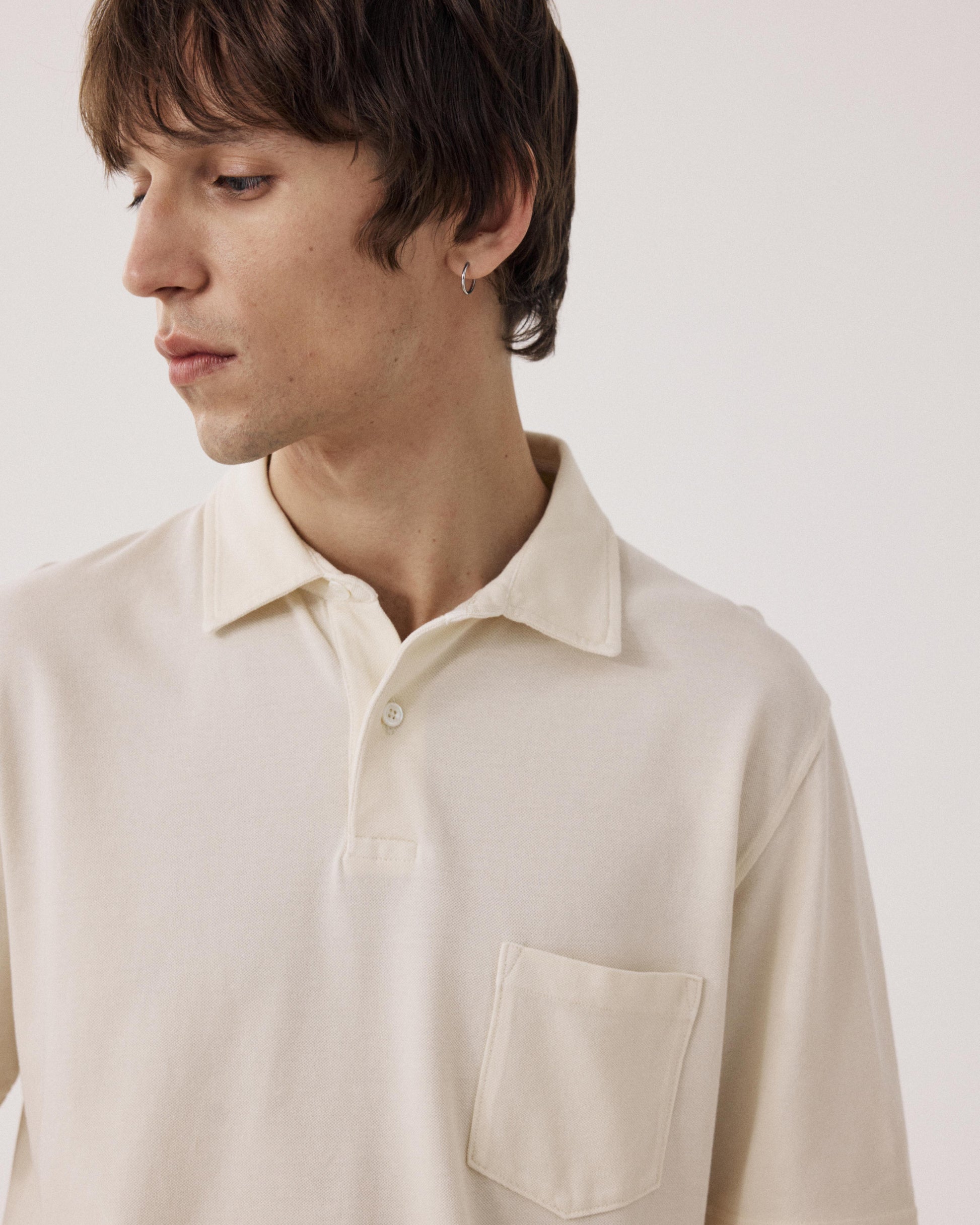 Polo Homme en Coton Piqué Vanille BF64300-14