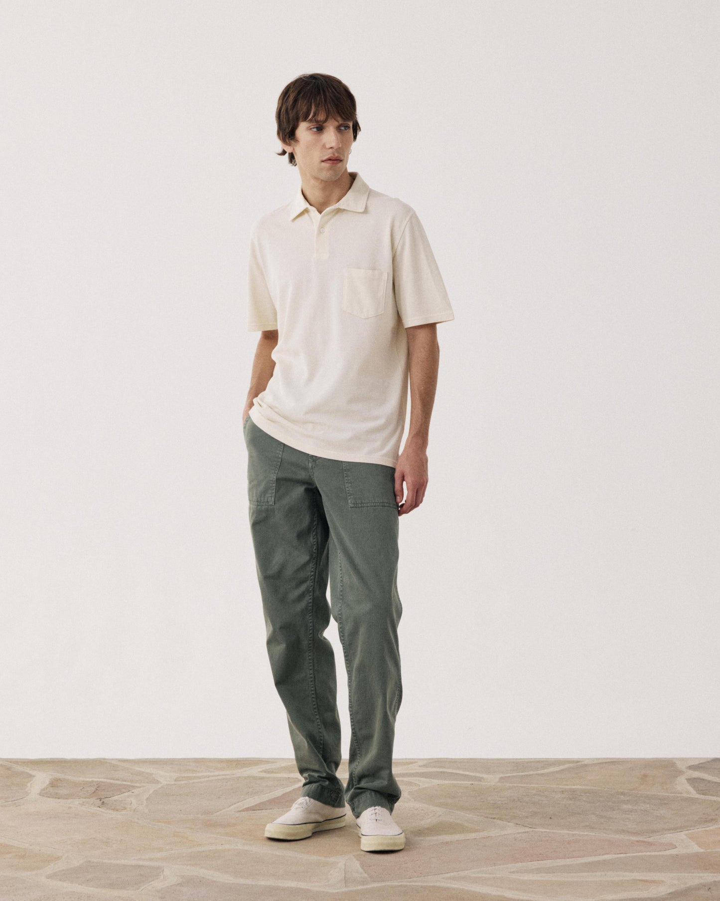 Polo Homme en Coton Piqué Vanille BF64300-14