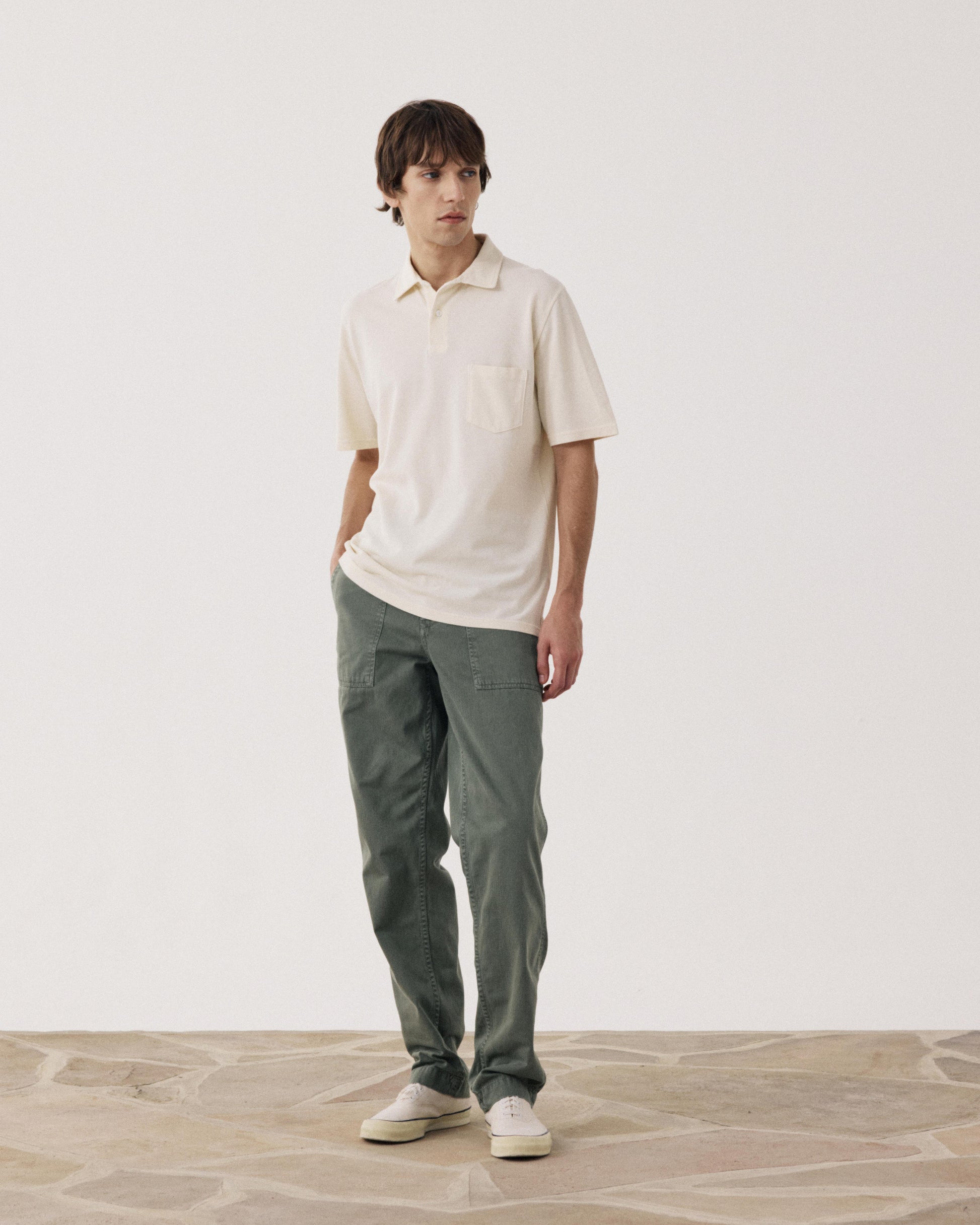 Polo Homme en Coton Piqué Vanille BF64300-14