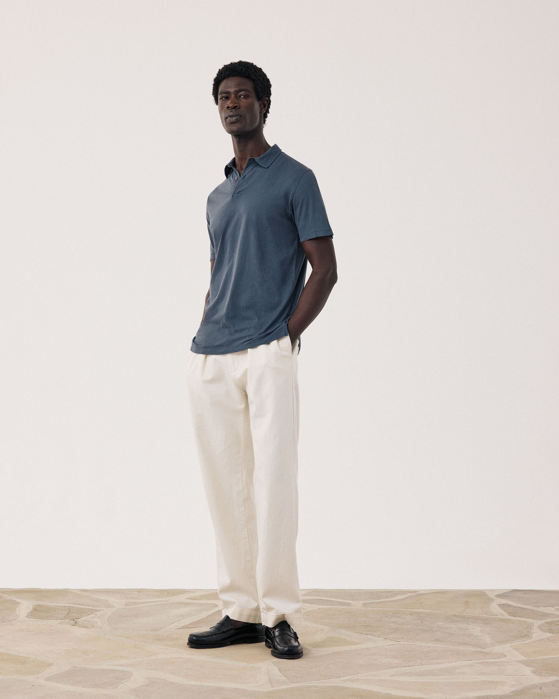 Herenpolo van lichtgewicht katoenen jersey Carbone Light Polo