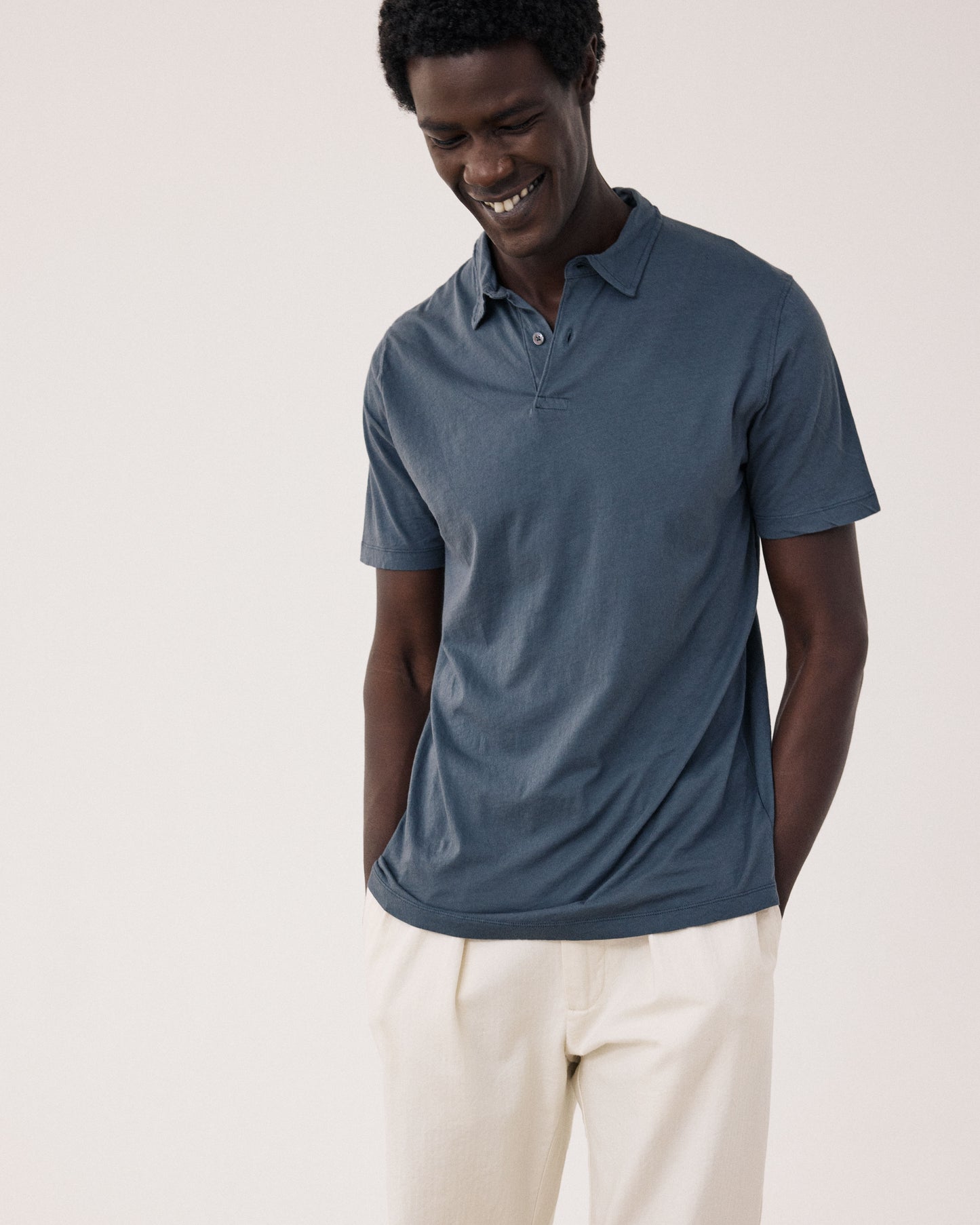 Herenpolo van lichtgewicht katoenen jersey Carbone Light Polo
