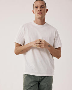 T-shirt Homme en Coton Slub Ecru Crew BF68303-01