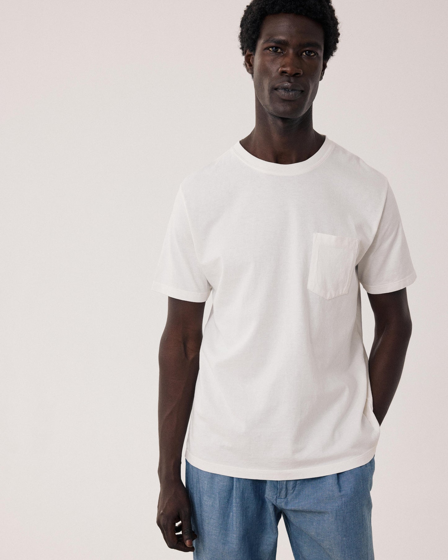 T-shirt Homme en Jersey Ecru BF70304-01