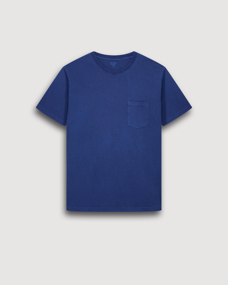 T-shirt Homme en Jersey Bleu Denim - Image 3