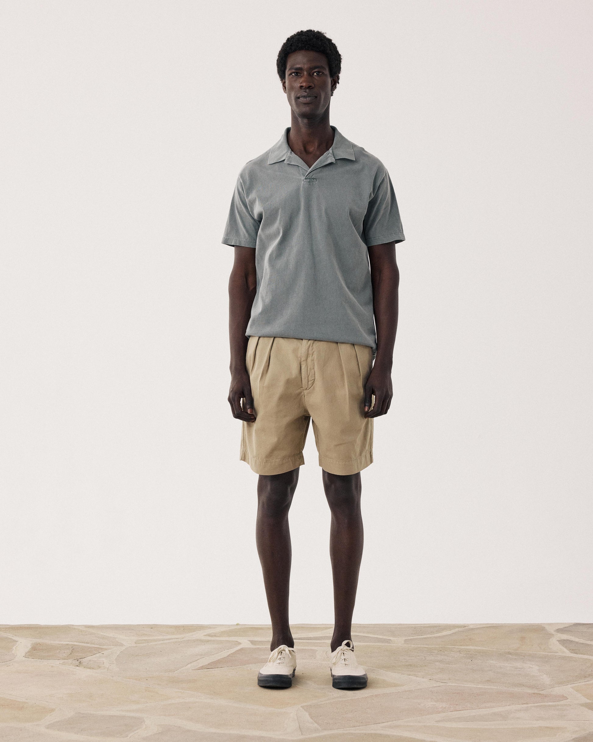 Polo de hombre en Jersey verde cactus BF71304-04