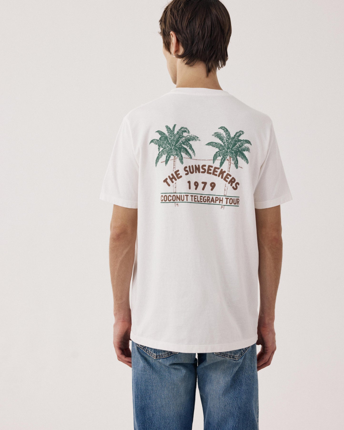 T-shirt Homme en Jersey Ecru Sunseekers BF73304-01