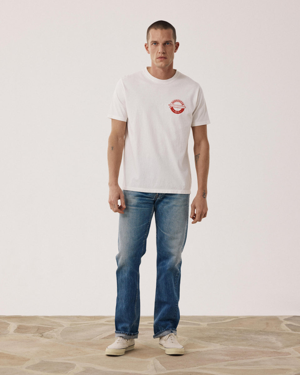 T-shirt Homme en Jersey Ecru Longboard - Image alternative