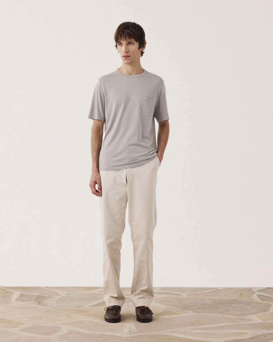 T-shirt Homme en Jersey de Lyocell & Coton Vert Sauge - Image alternative