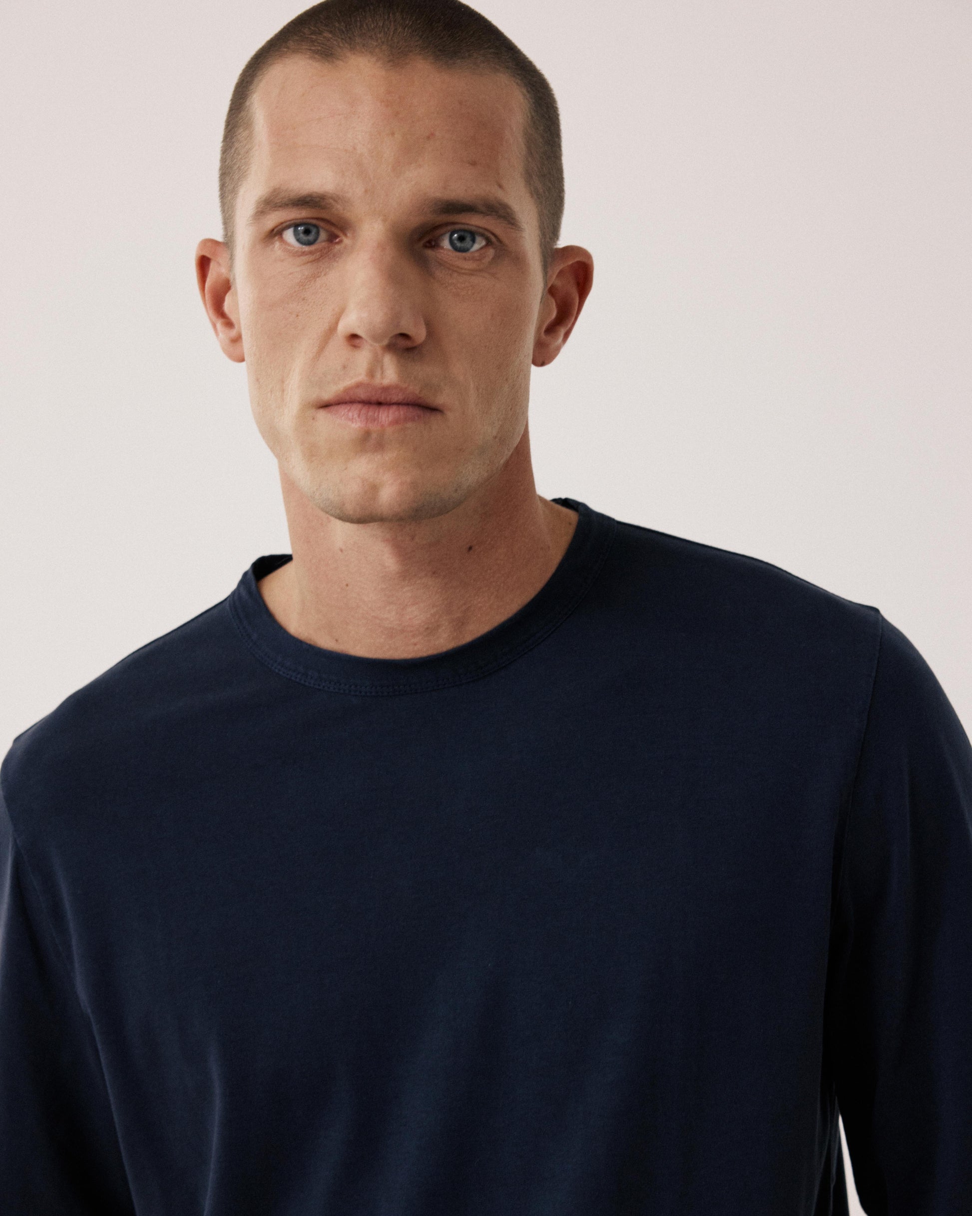 T-shirt Homme en Jersey de Lyocell & Coton Bleu Nuit BF77305-03