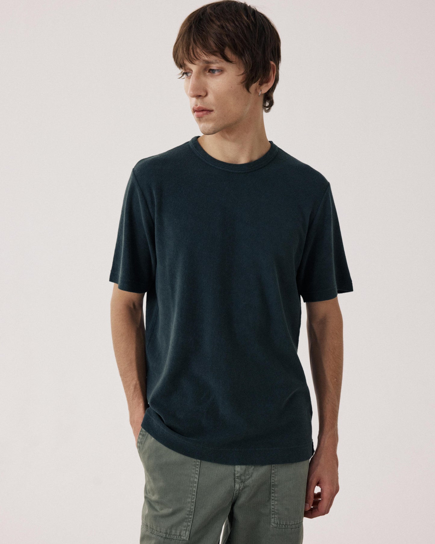 T-shirt Homme en Eponge Carbone BF80306-04