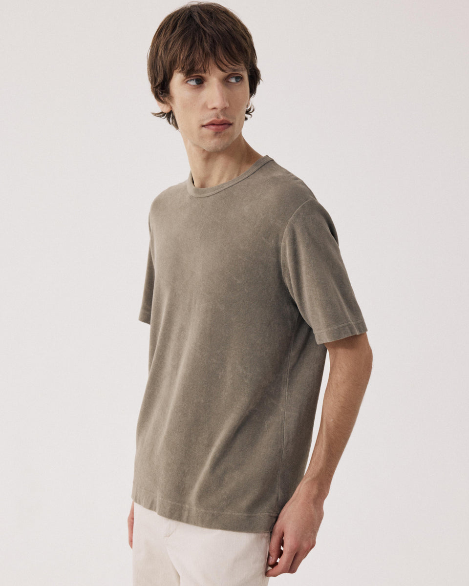 T-shirt Homme en Eponge Taupe - Image principale