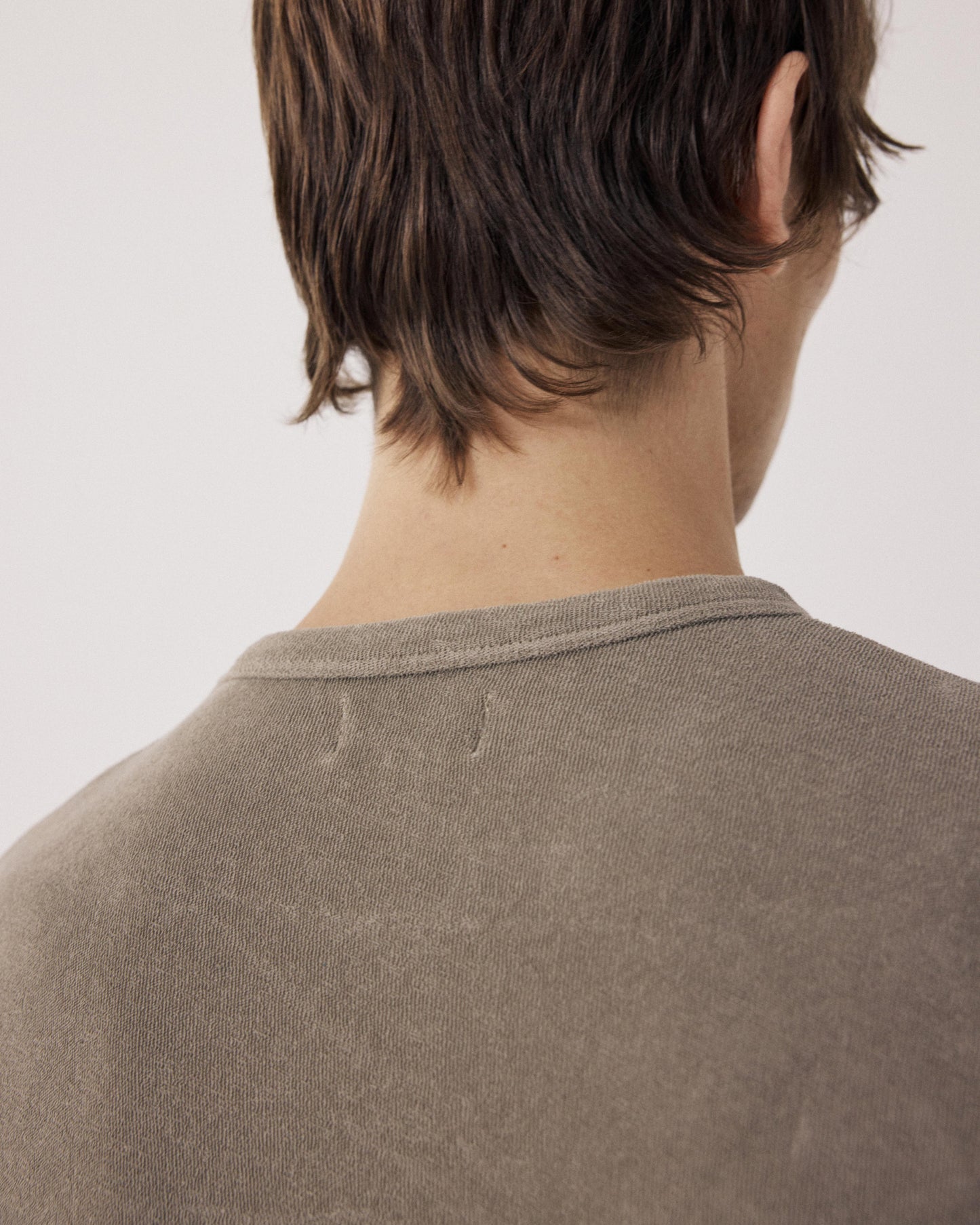 T-shirt Homme en Eponge Taupe BF80306-10
