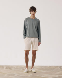 Bermuda Homme en jersey de coton gaufré vanille BF93310-01