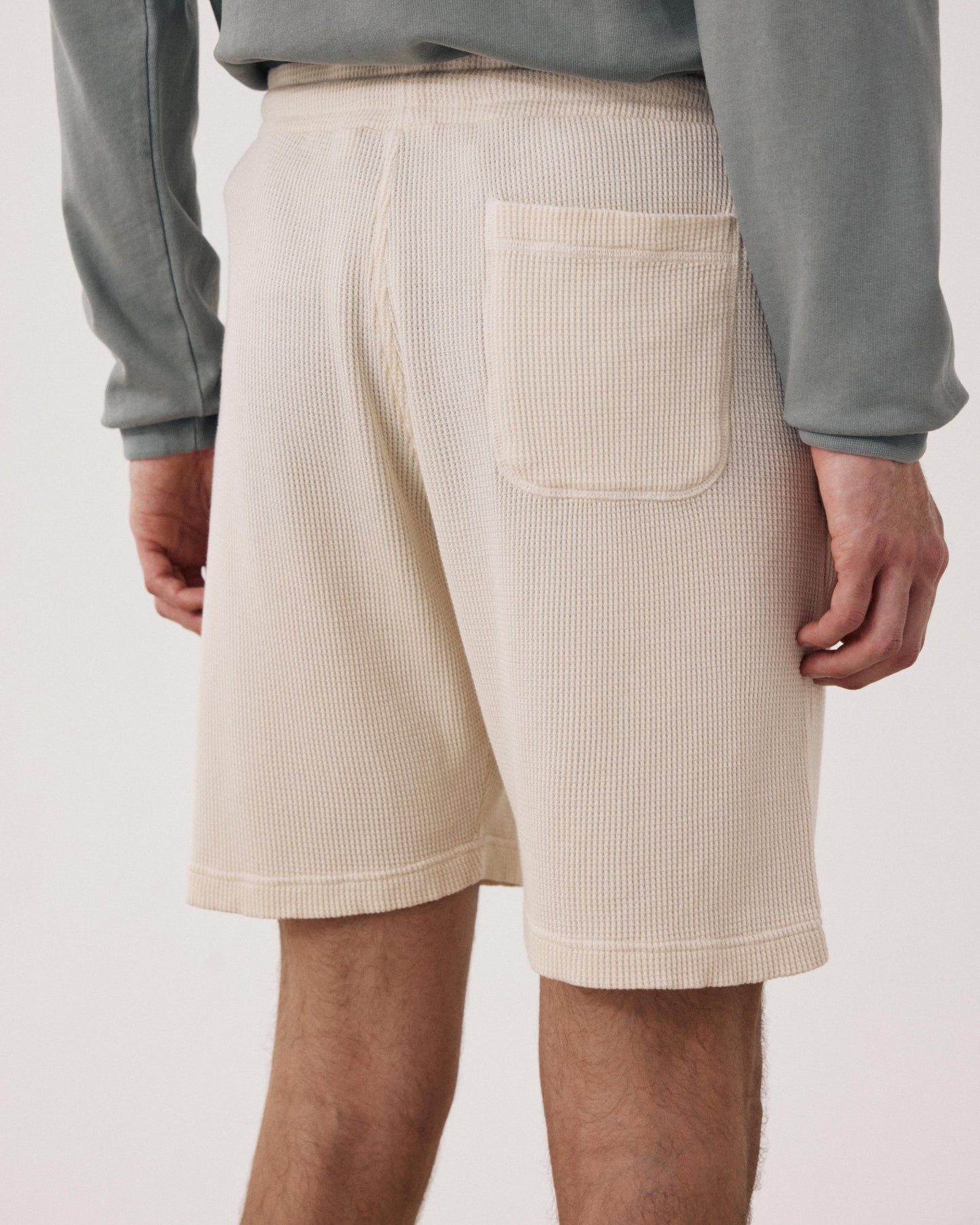 Bermuda Homme en jersey de coton gaufré vanille BF93310-01