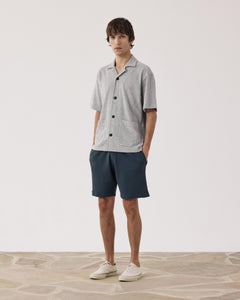 Bermuda Homme en jersey de coton gaufré carbone BF93310-02