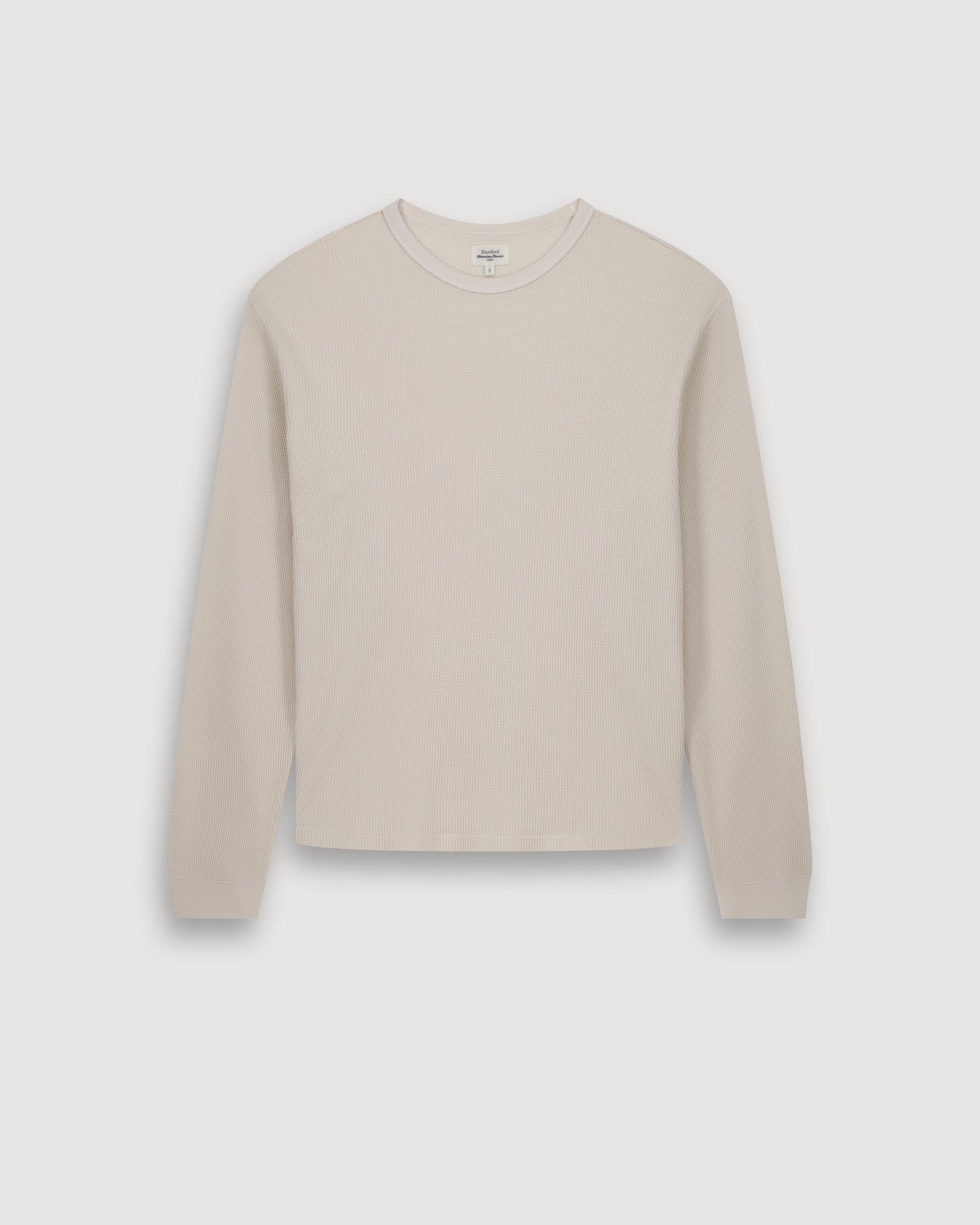 T-shirt Homme en jersey de coton Gaufré Vanille BF94310-01