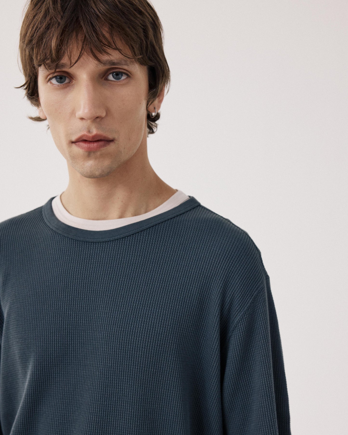 T-shirt Homme en jersey de coton Gaufré Carbone BF95310-02