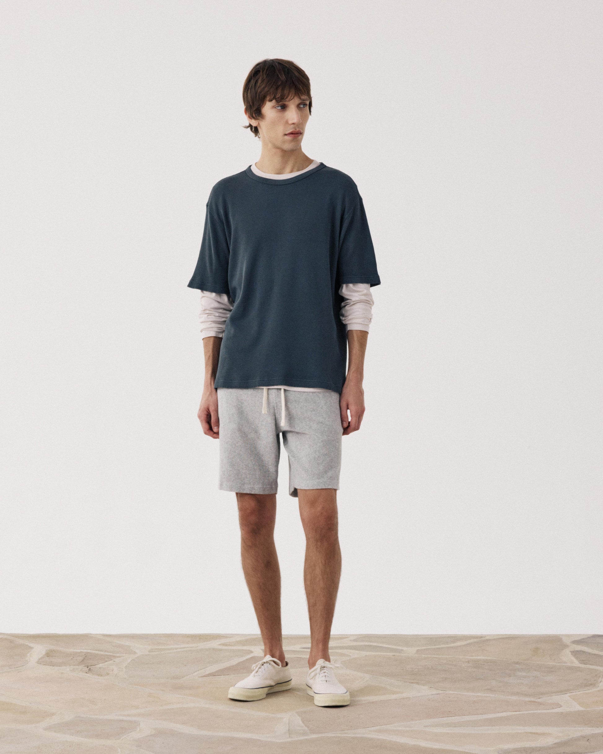 T-shirt Homme en jersey de coton Gaufré Carbone BF95310-02
