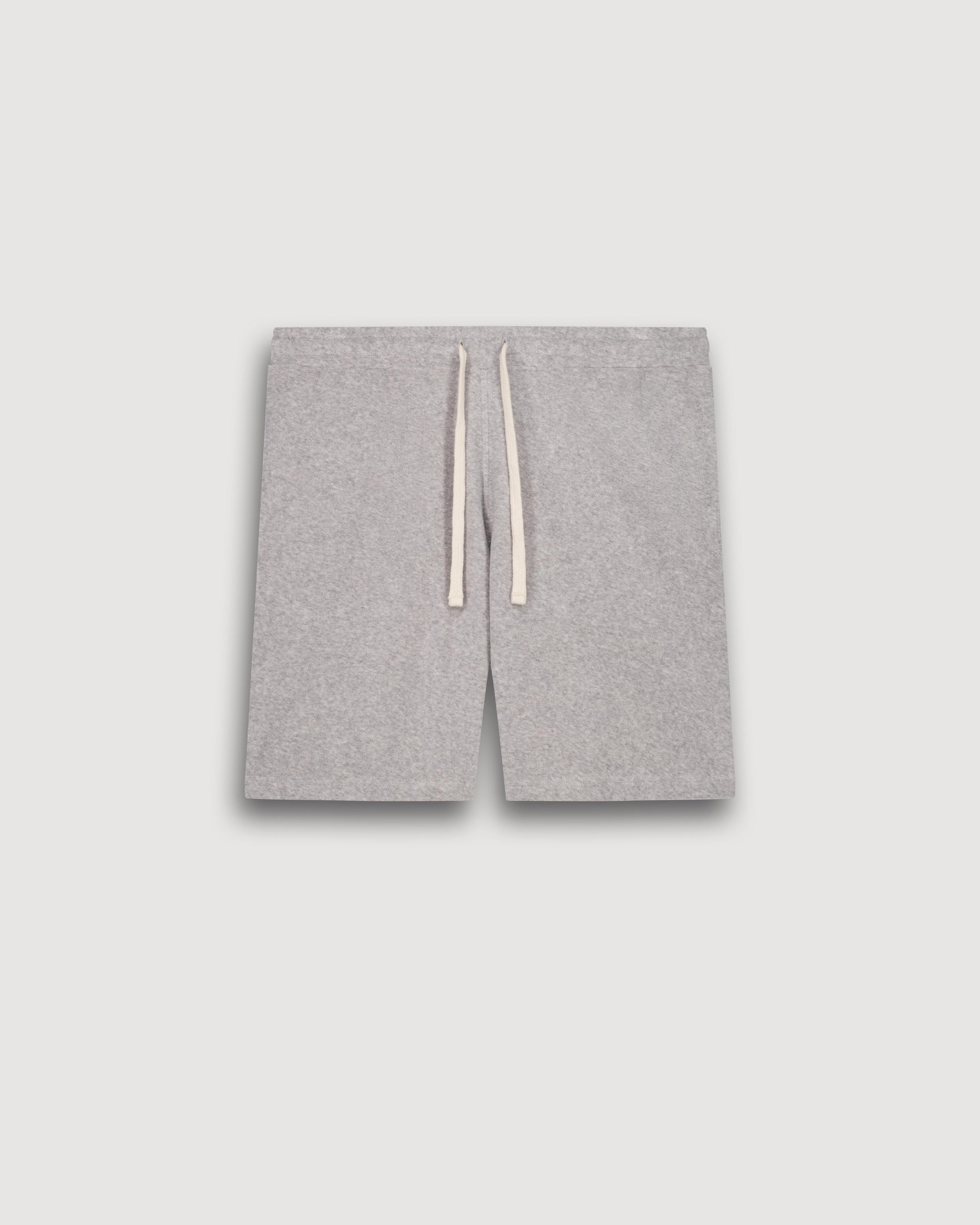 Short Homme en Eponge Gris Chiné Bouclette