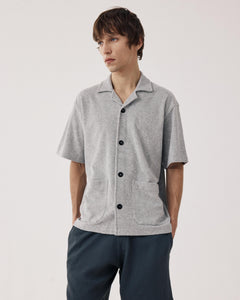 Chemise Homme en Eponge Gris Chiné Bouclette BF99311-01