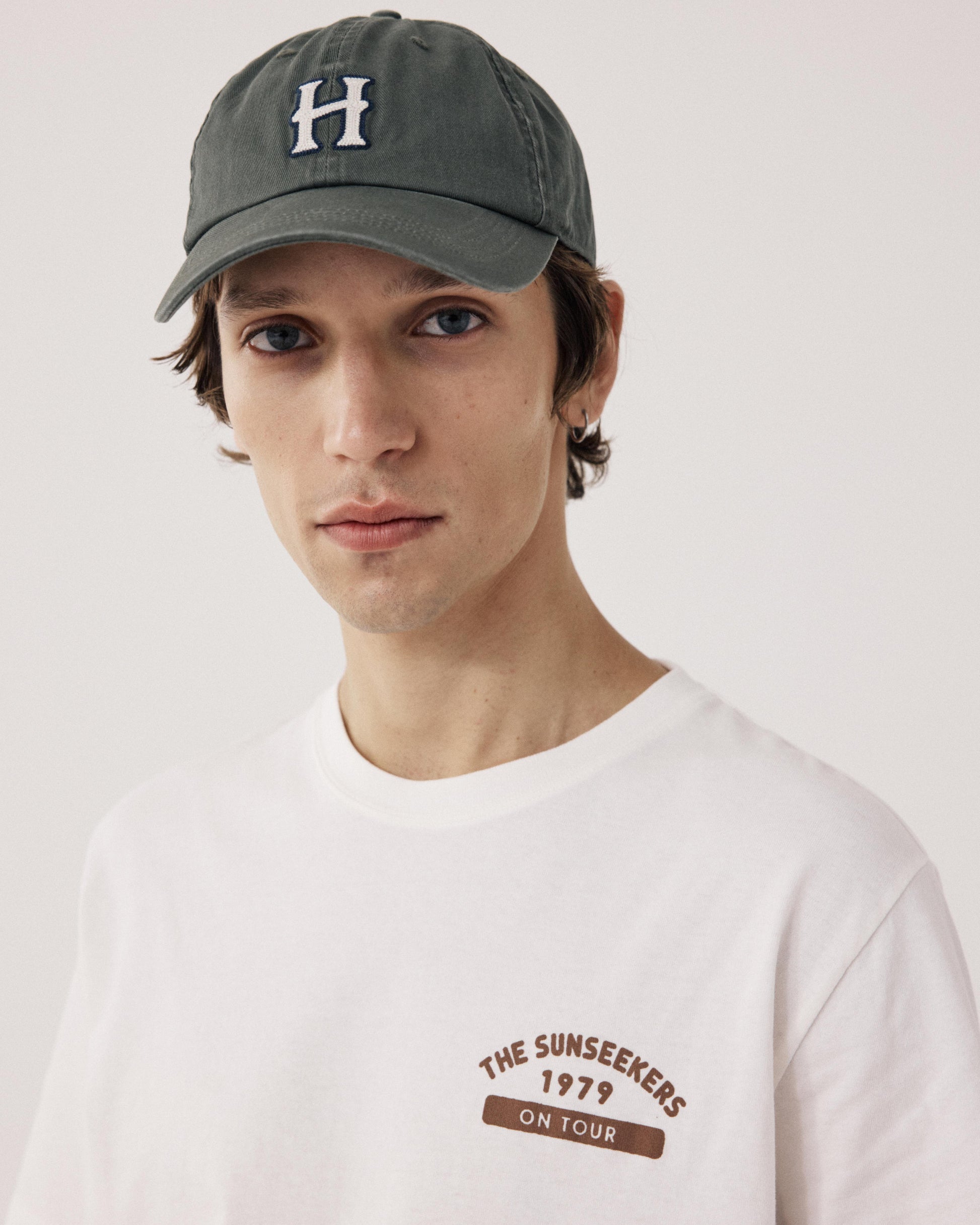 Casquette Homme en Coton Vert Militaire Cap H BFA1400-03