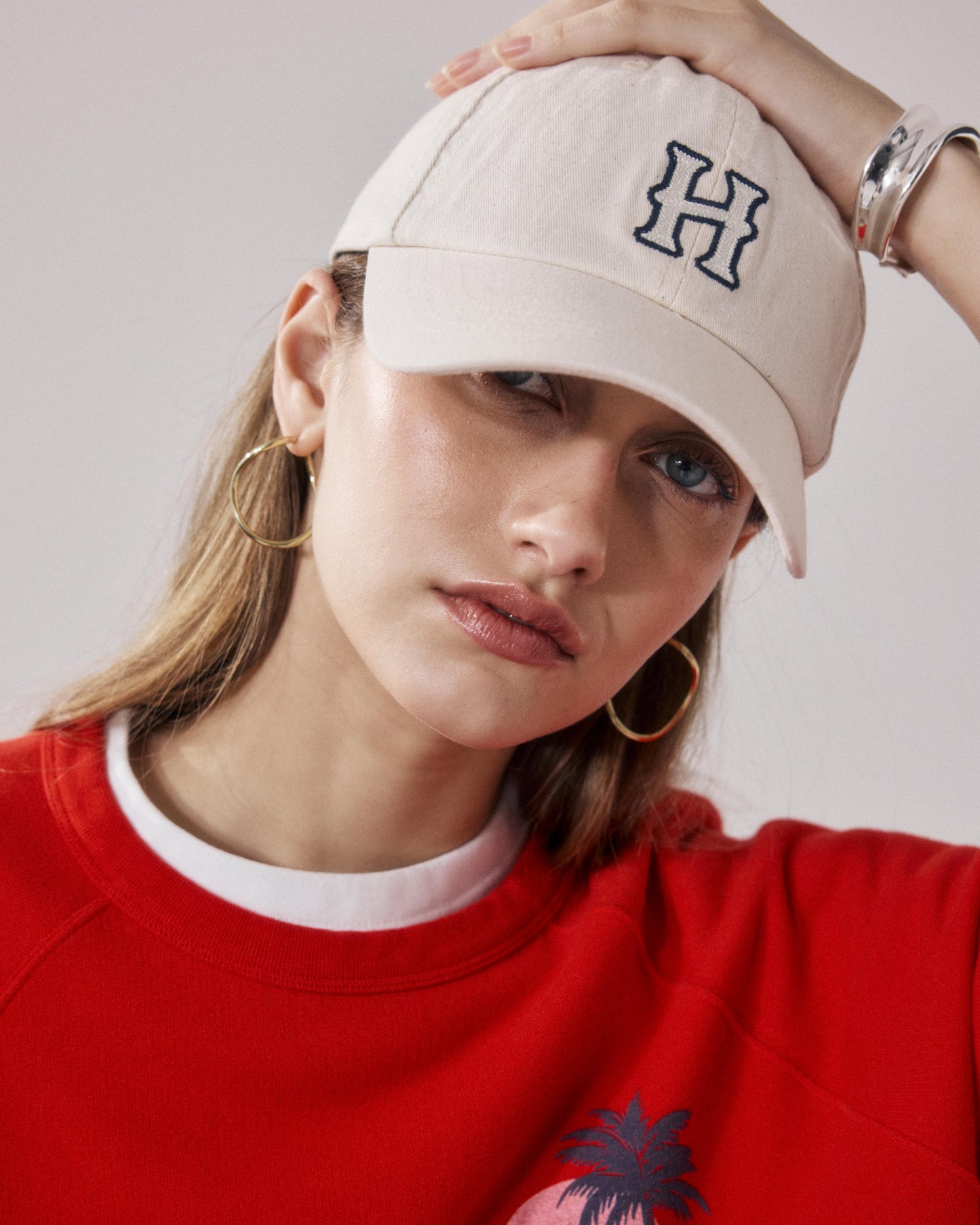Casquette Femme en Chino Ivoire Cap H