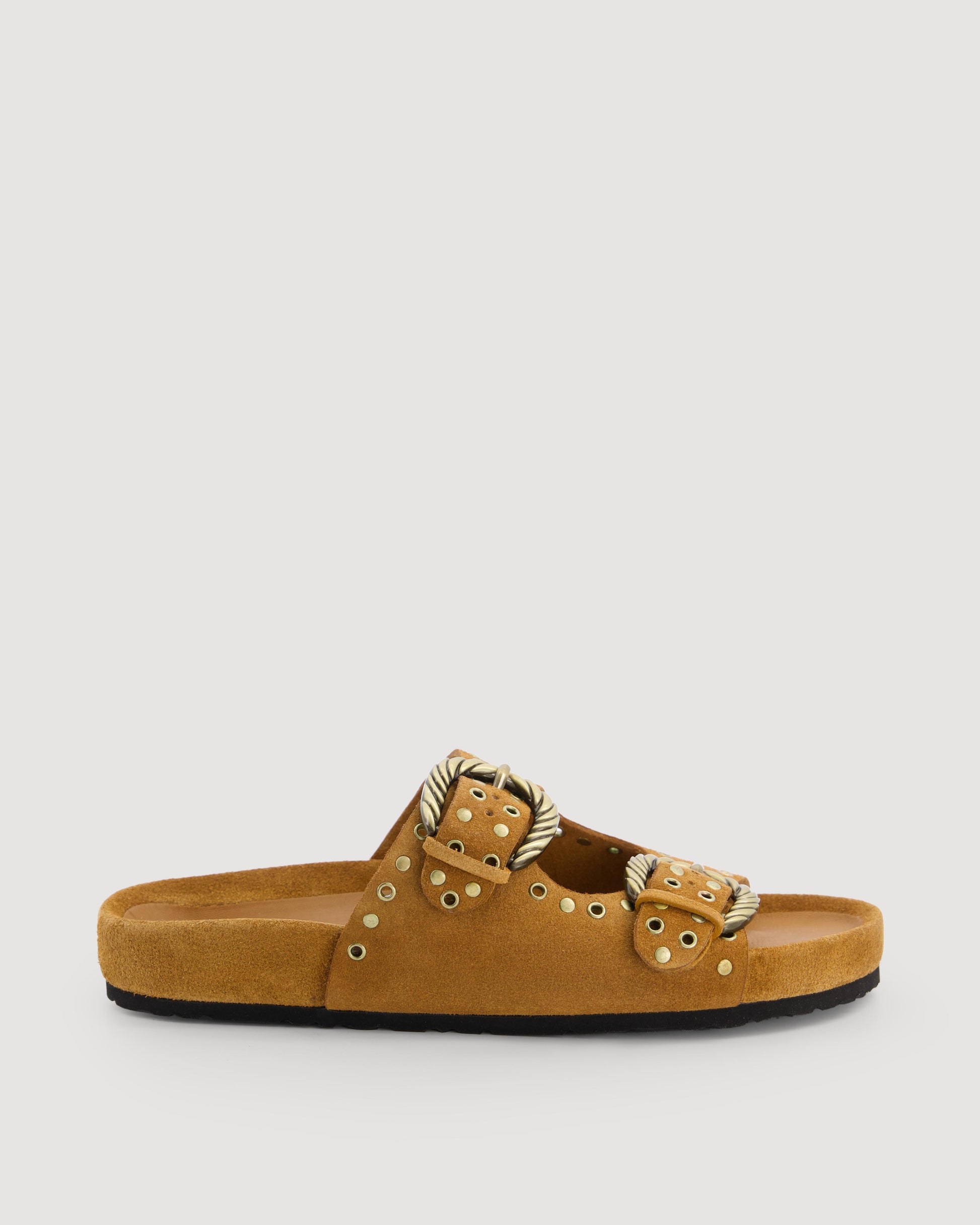 Sandales Femme en Cuir Suédé Camel Amber