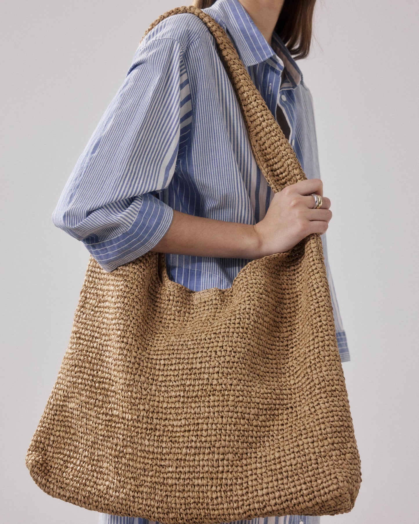 Sac Femme en Raphia Beige Amalya