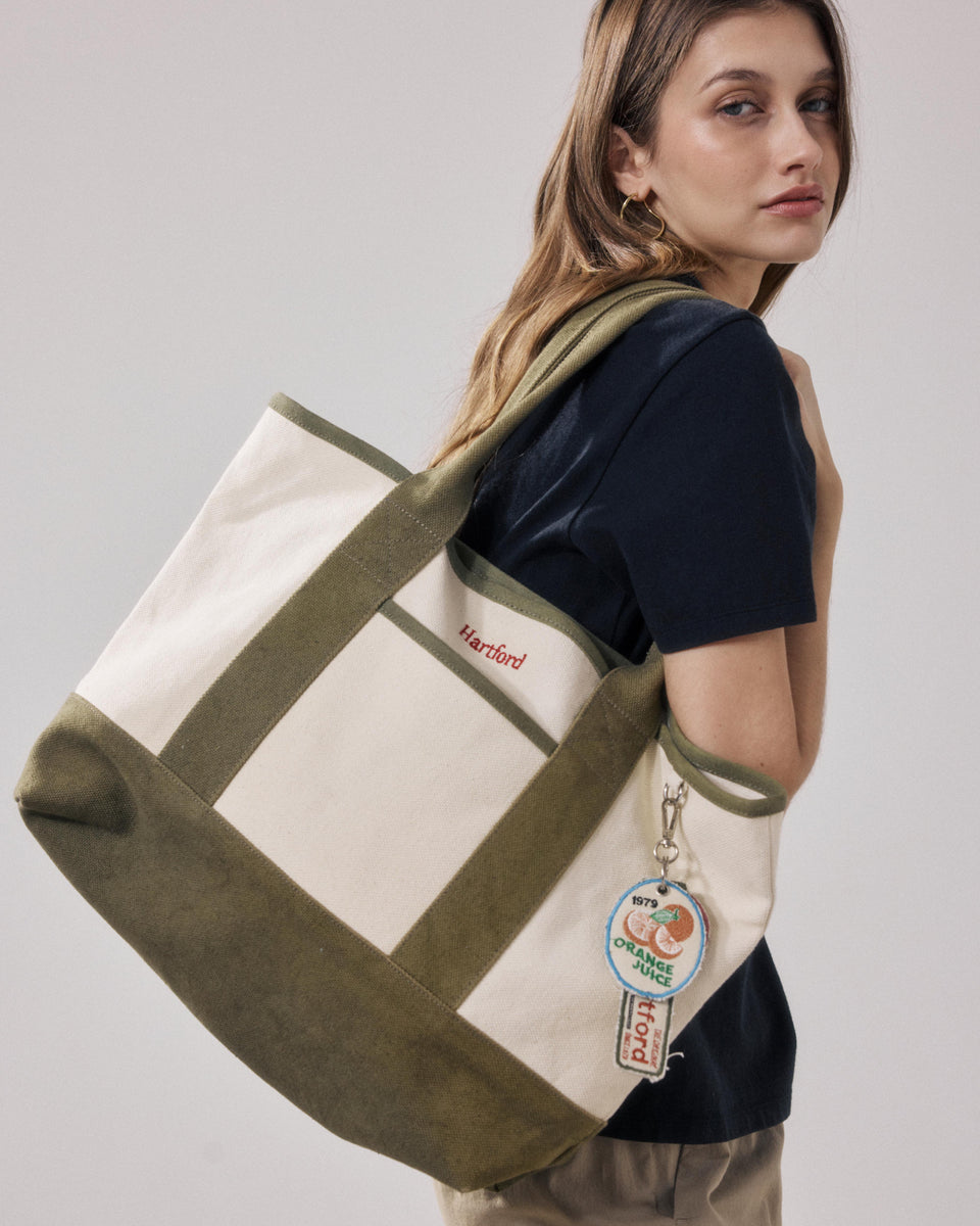 Sac Femme en Coton Vert Militaire Annabelle - Image principale