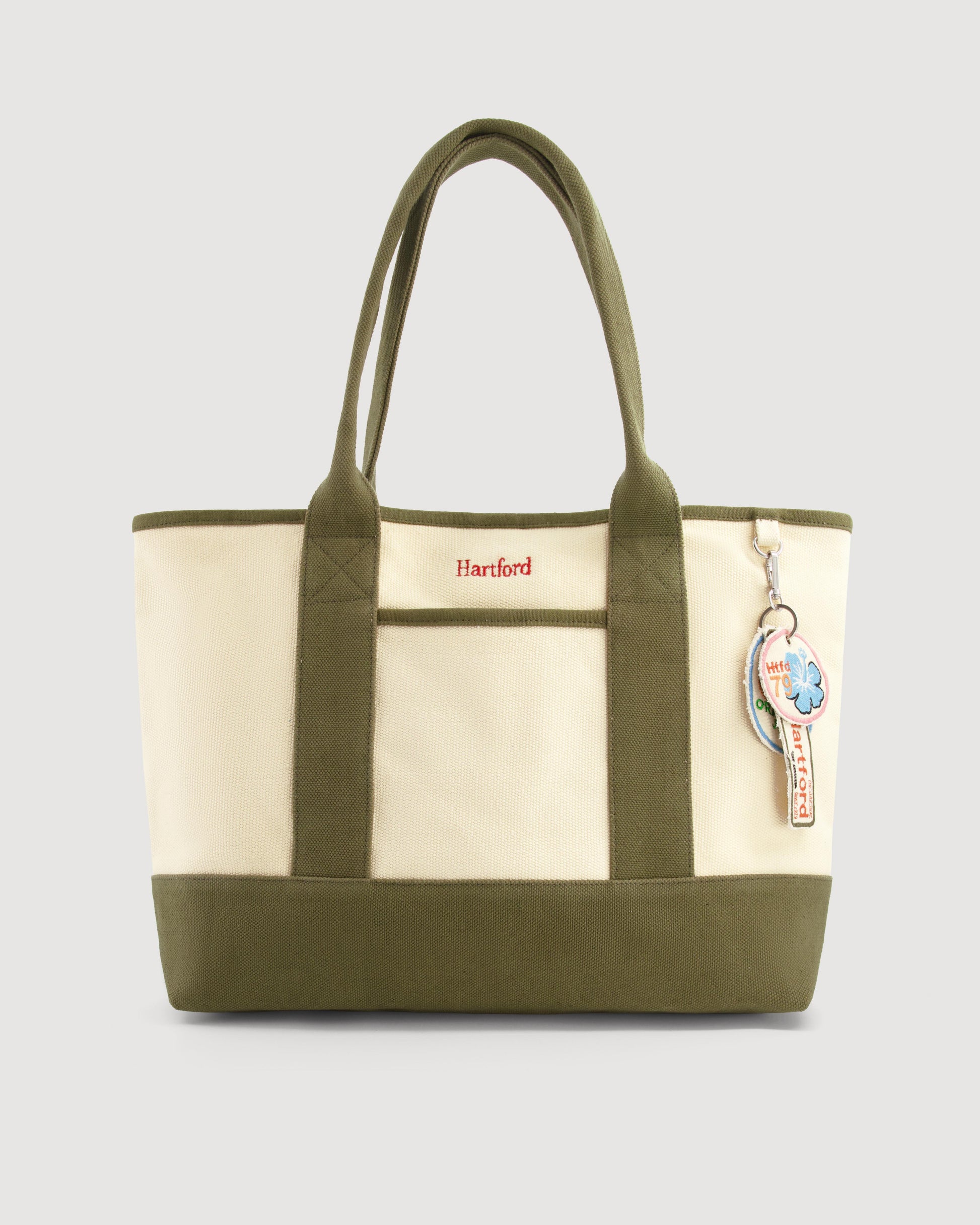 Borsa da donna in cotone verde militare Annabelle