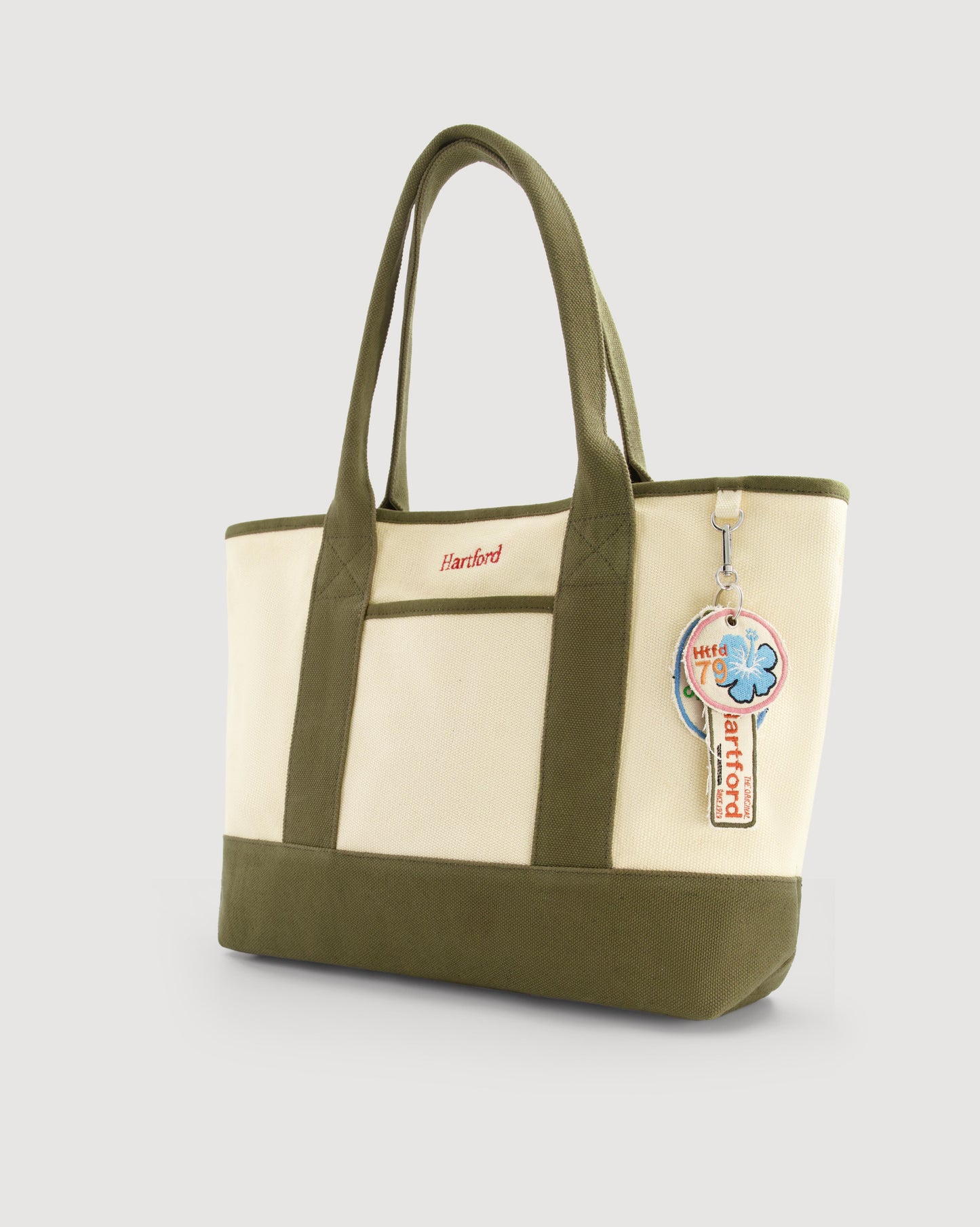 Borsa da donna in cotone verde militare Annabelle