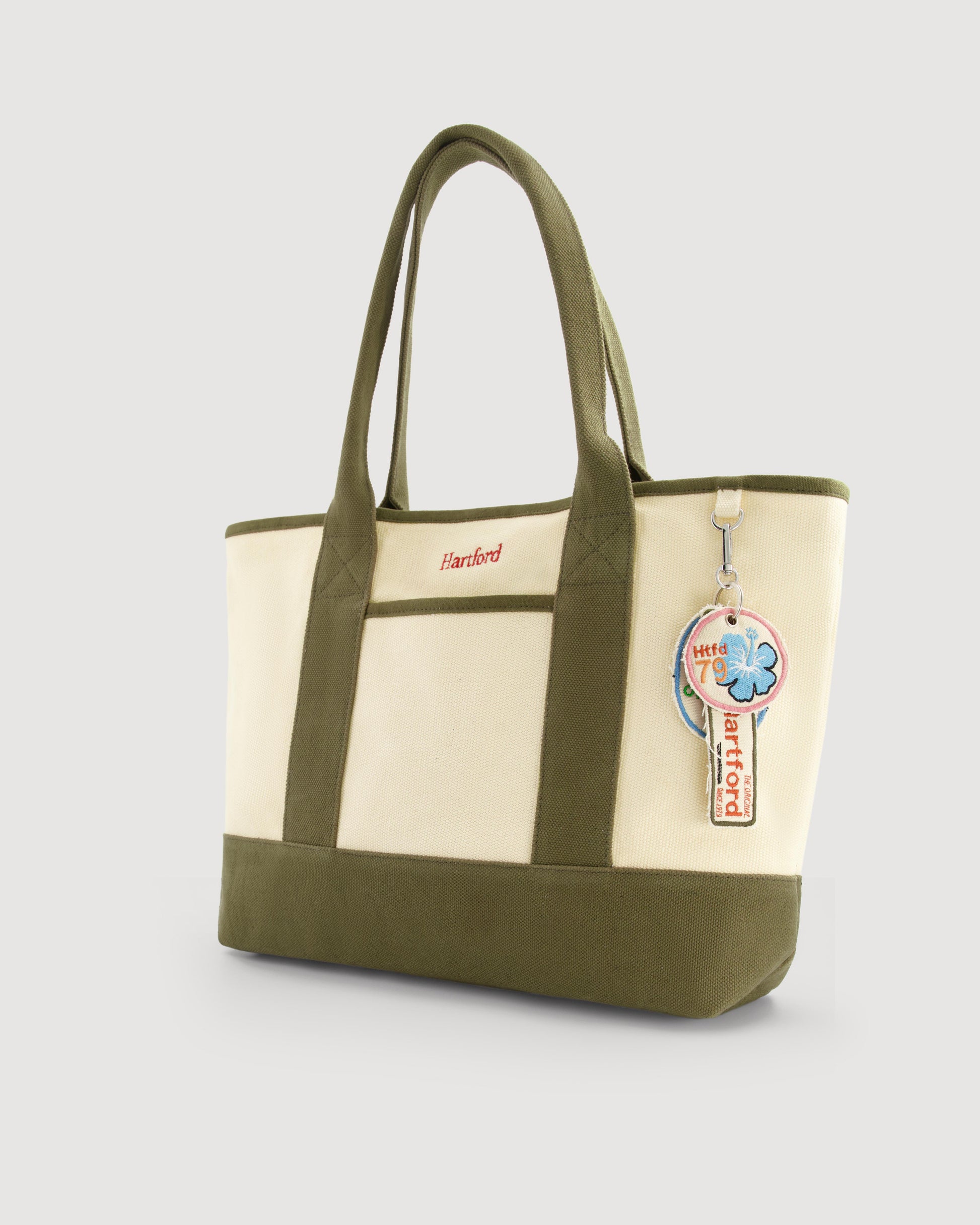 Borsa da donna in cotone verde militare Annabelle