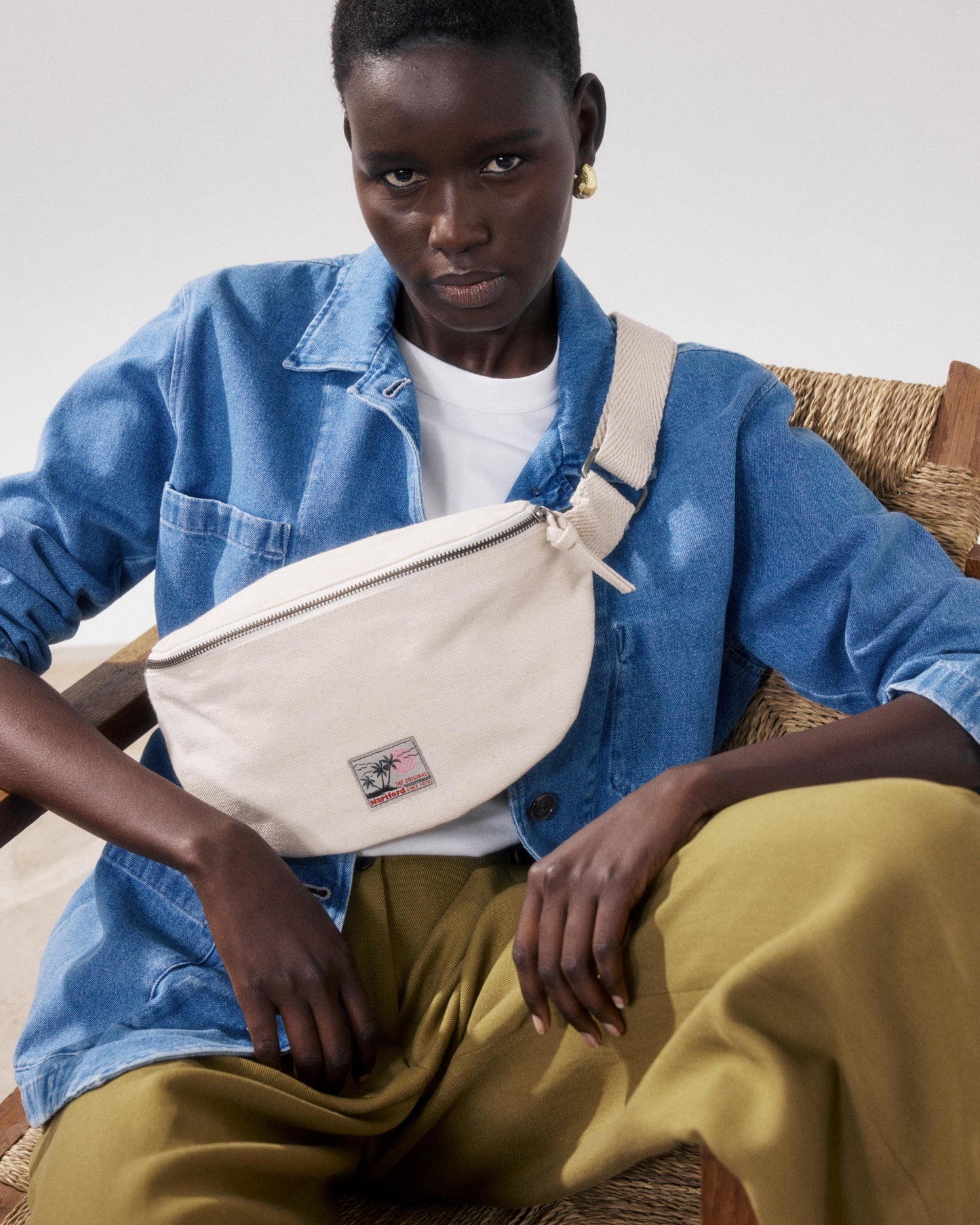 Sac Femme en Denim Ecru Antigua