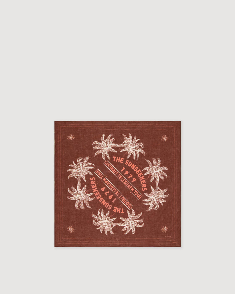 Bandana Homme en Coton Marron Sunseekers - Image 3