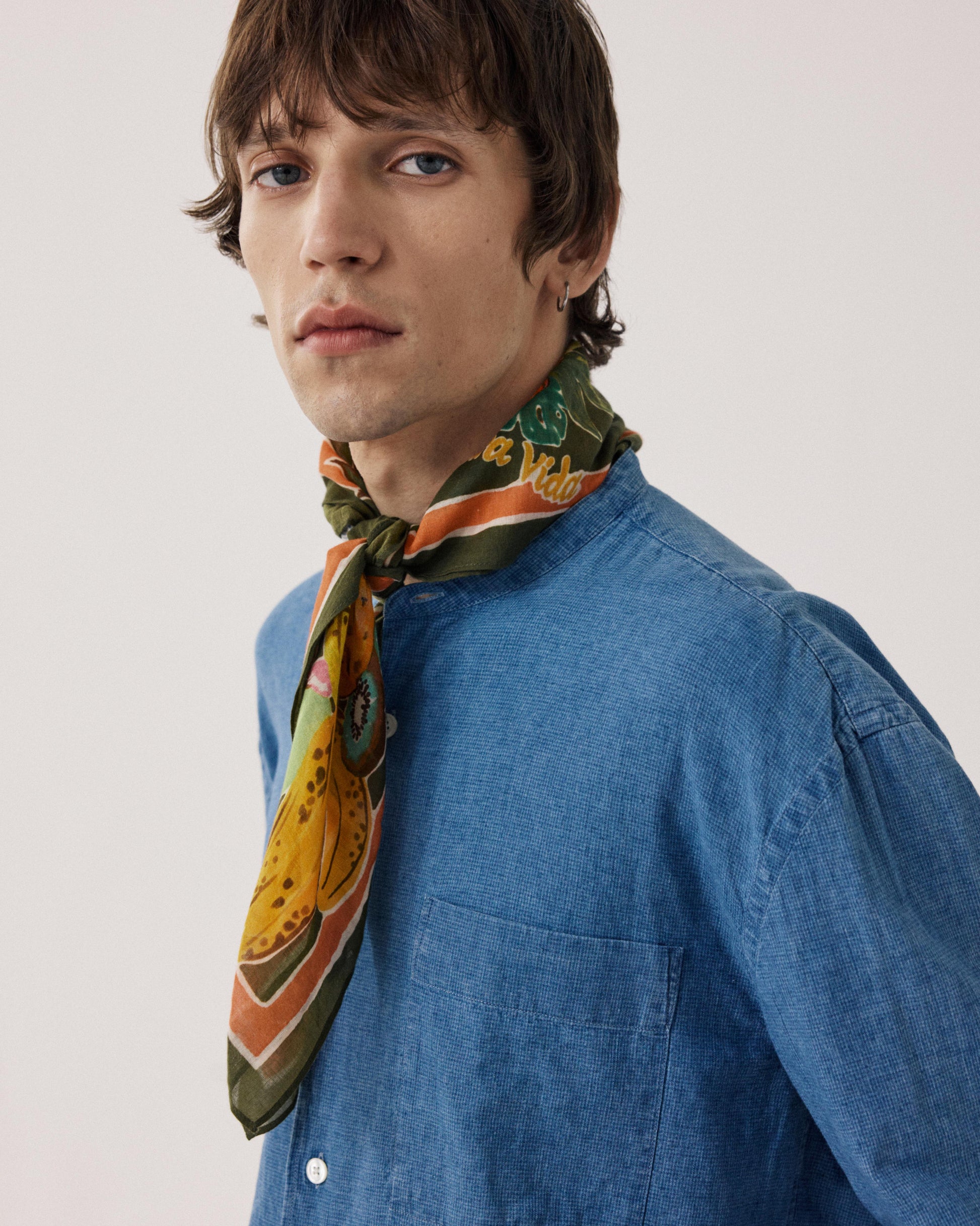 Bandana Homme en Coton Vert Olive Bandana Costa Rica BFC4414-02