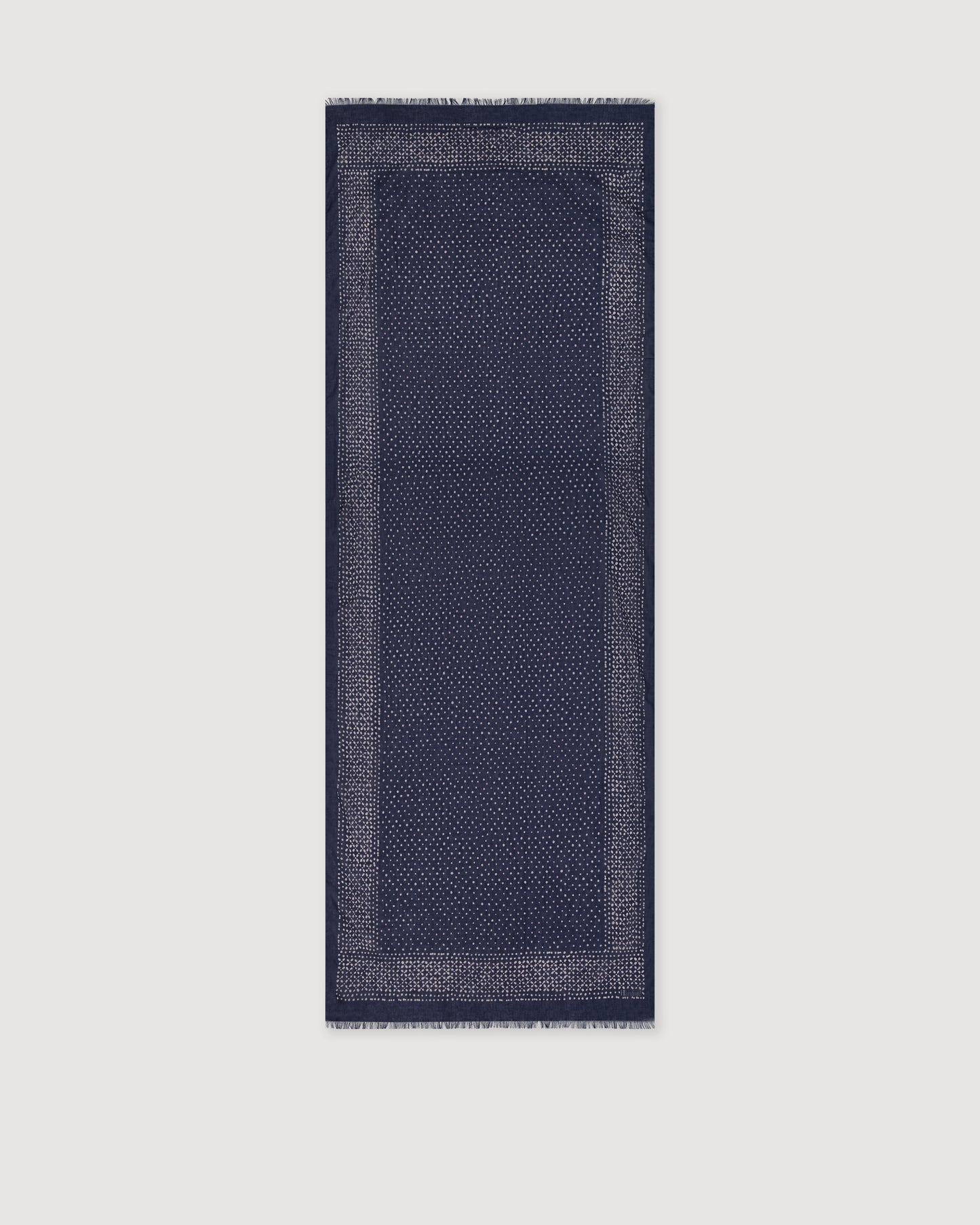 Echarpe Homme en Coton Bleu Indigo Dots