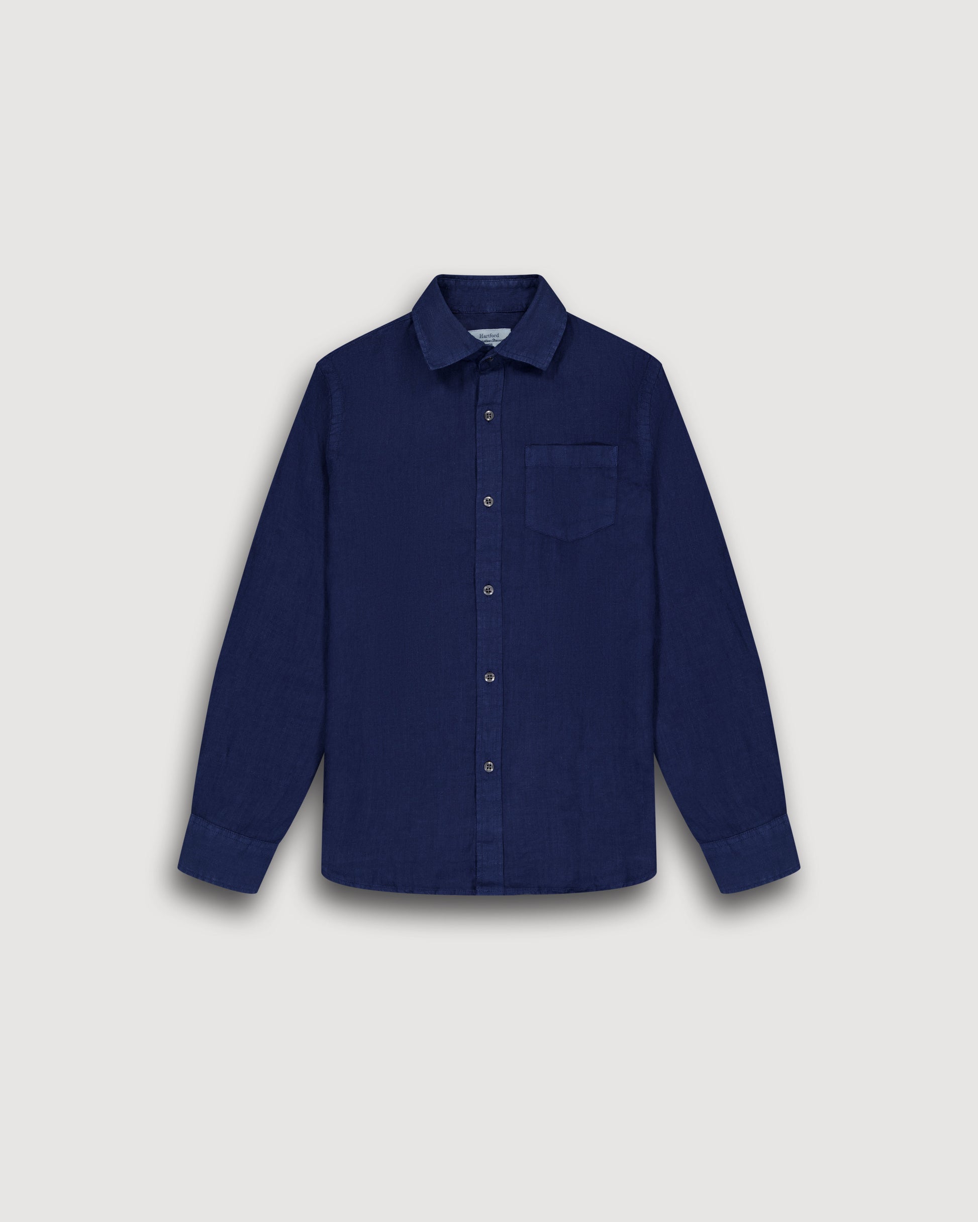 Chemise Garçon en Lin Bleu Marine Paul BFCAA001-58