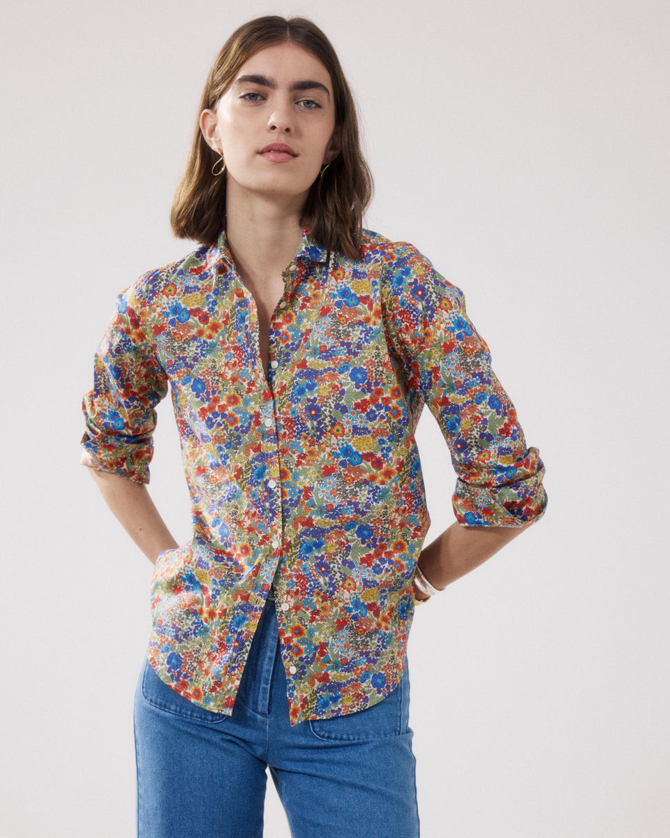 Chemise Femme en Coton Imprimé Liberty Multicouleur Corazon - Image principale