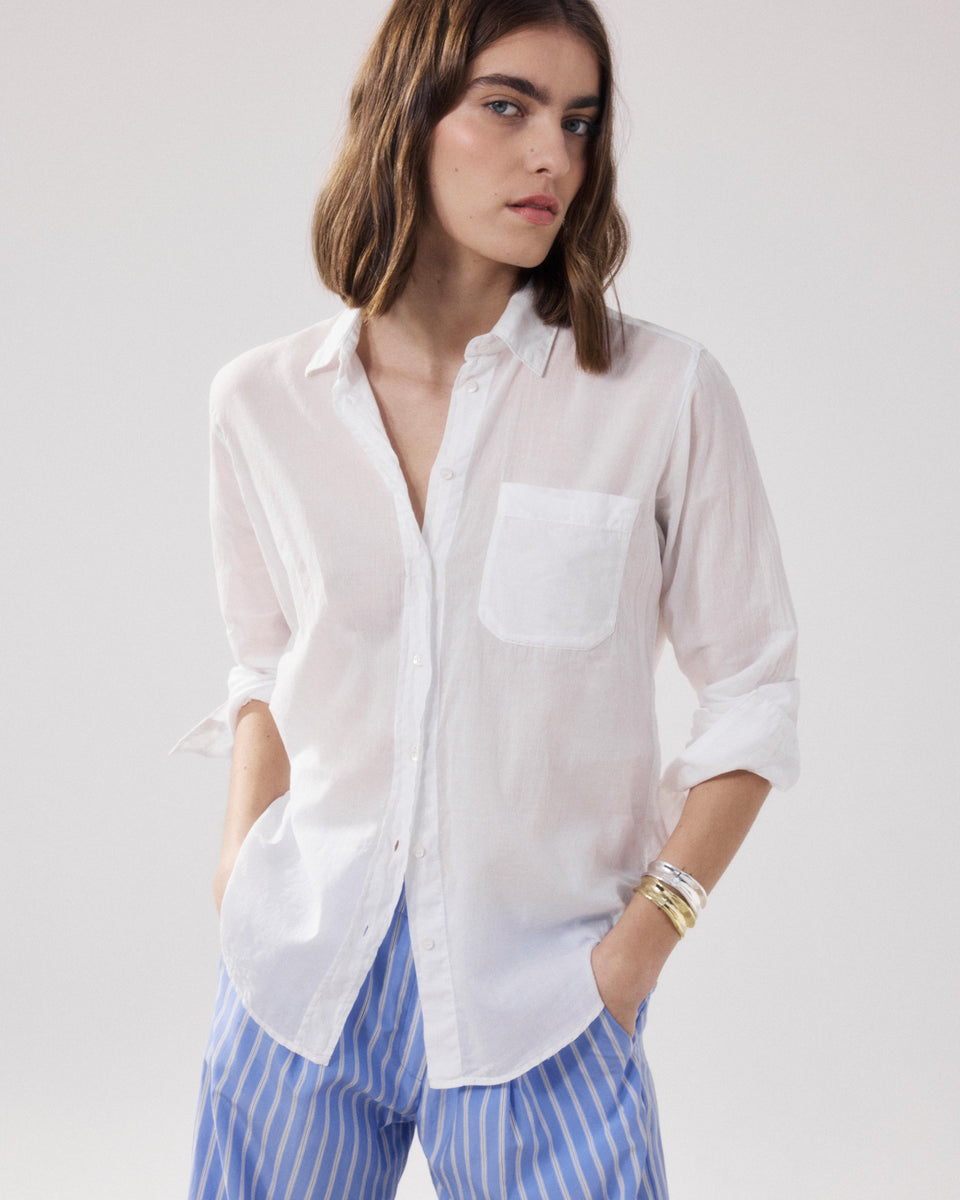 Chemise Femme en Coton Blanc Cover - Image principale
