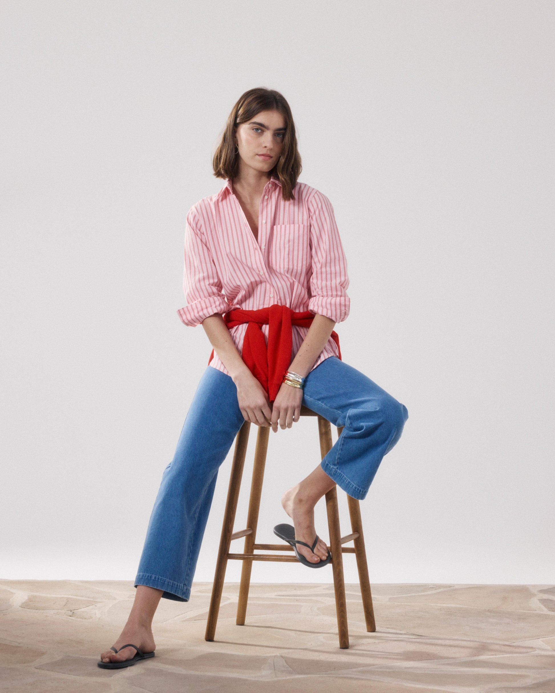 Chemise Femme en Coton Rose & Rouge Cover
