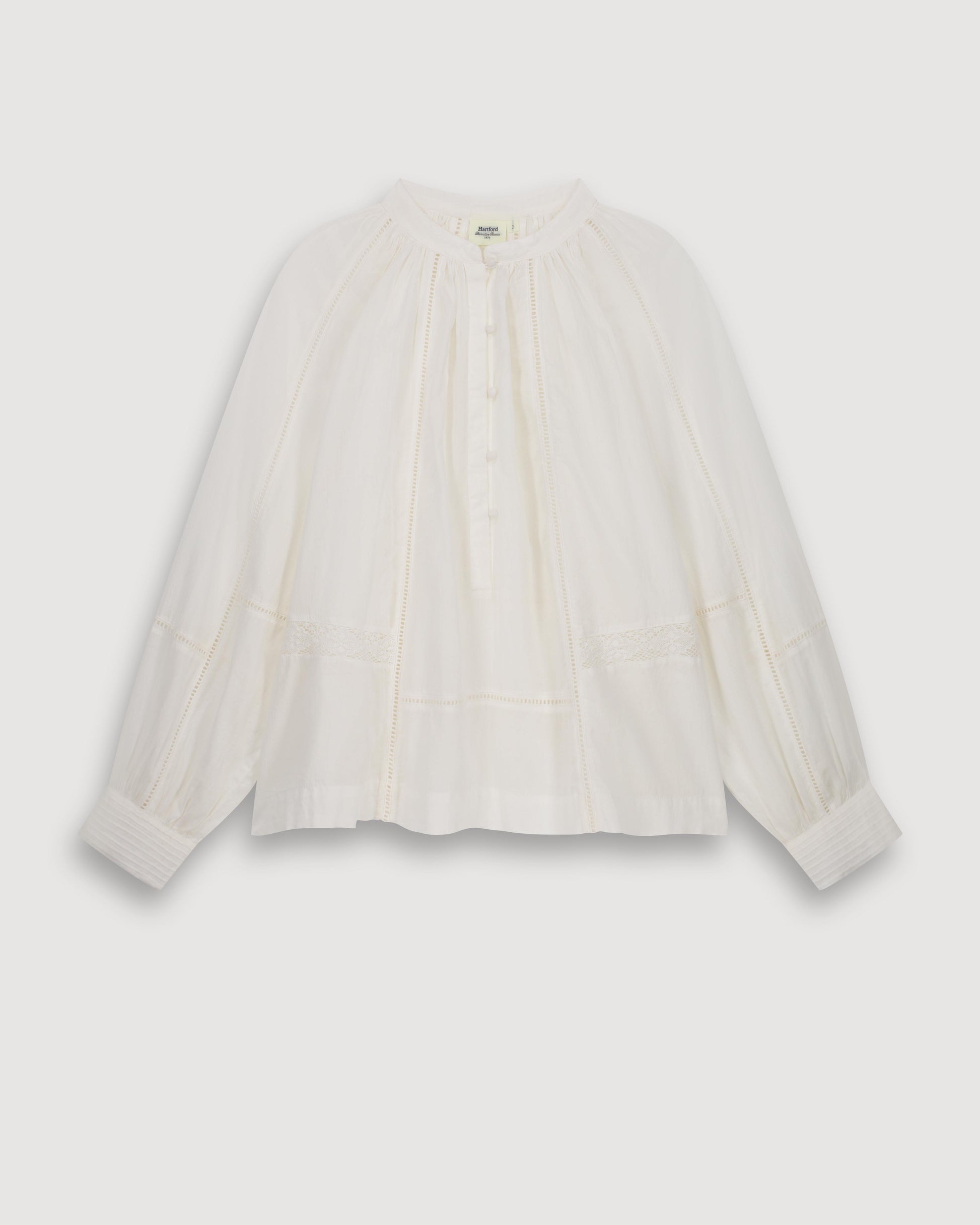 Chemise Femme en Voile De Coton Ecru Cora