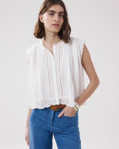 Chemise Femme en Voile De Coton Ecru Cybil