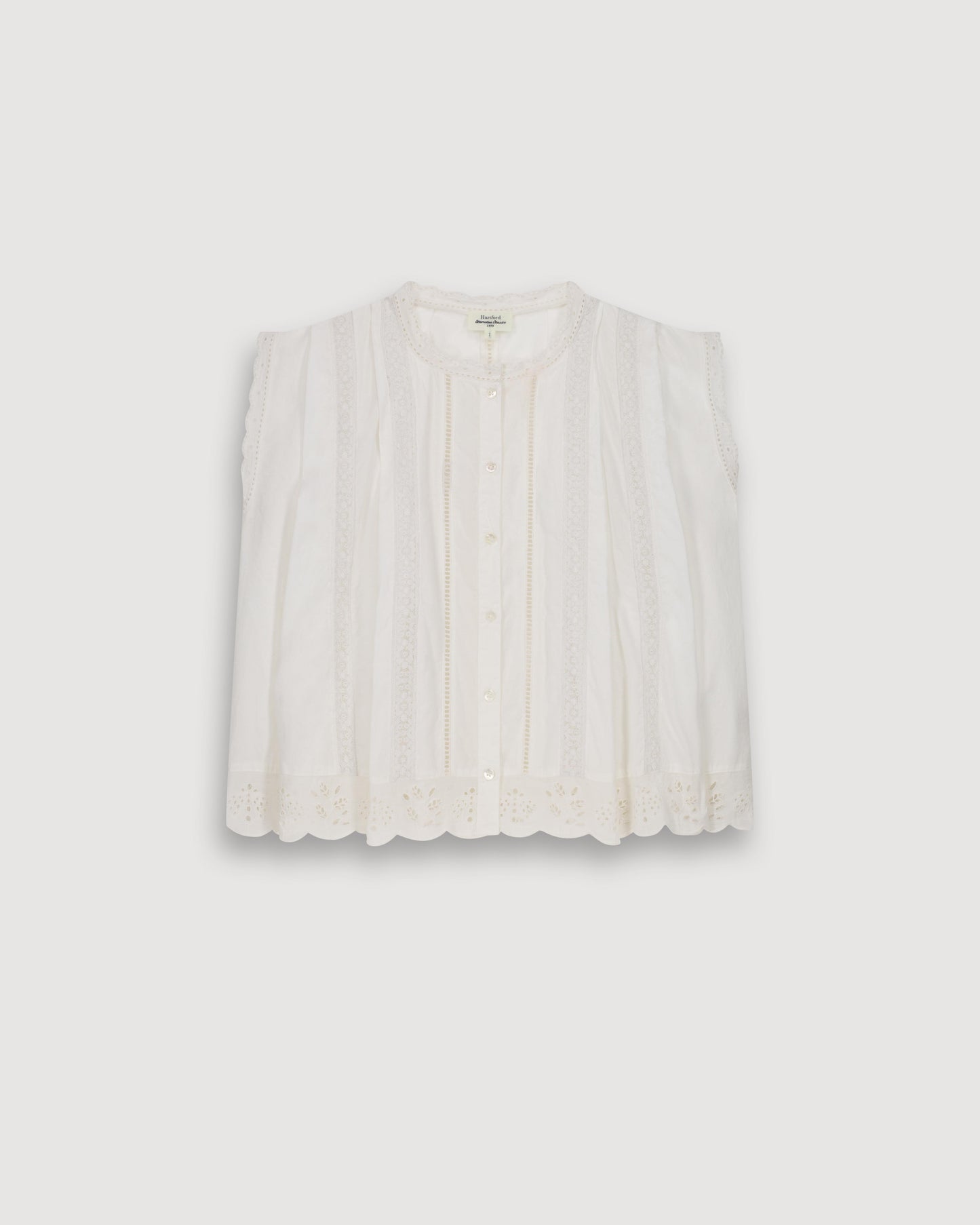 Camicia da donna in Voile Di Cotone écru Cybil
